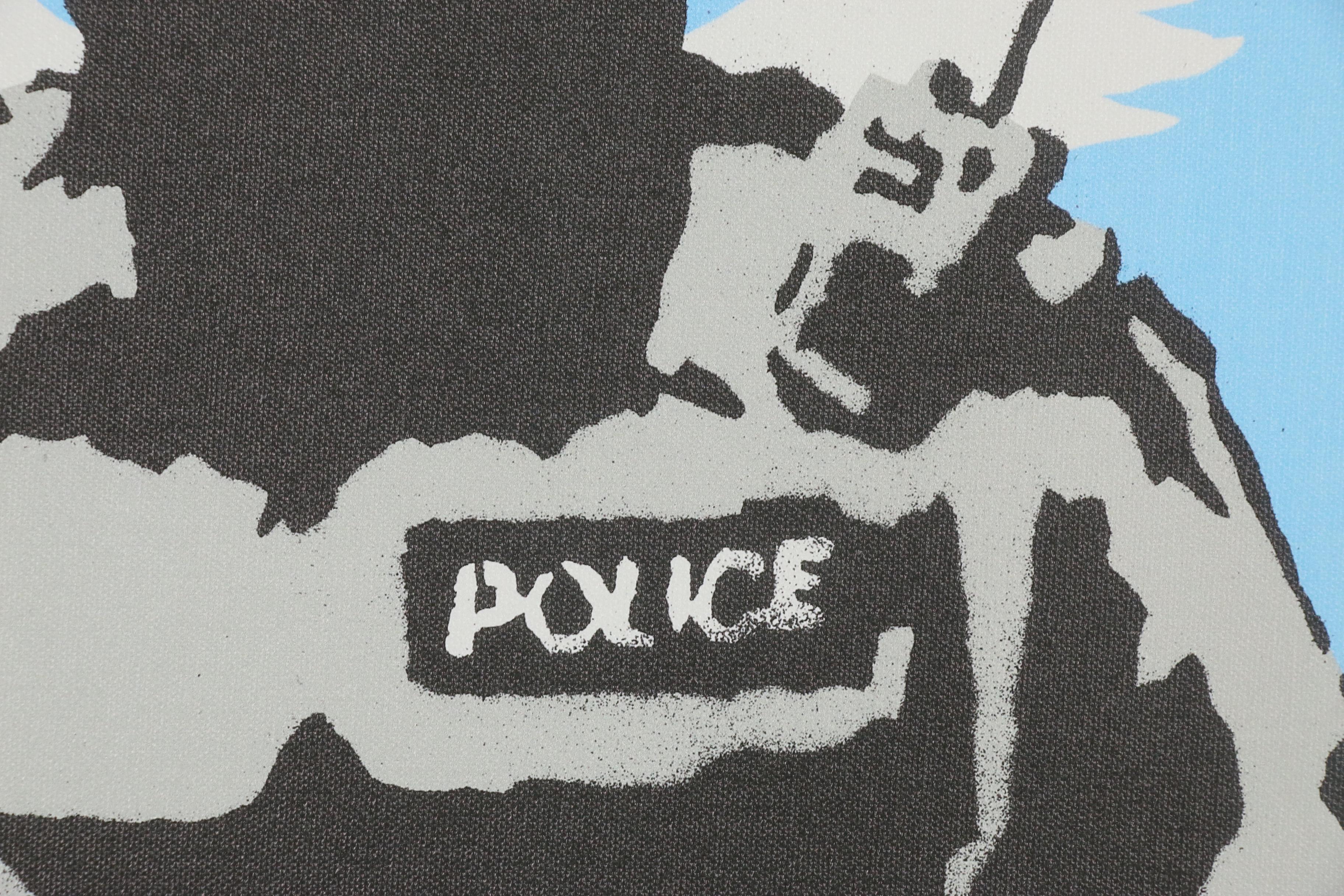 Giclée Print after Banksy "Smiley Police Trooper"