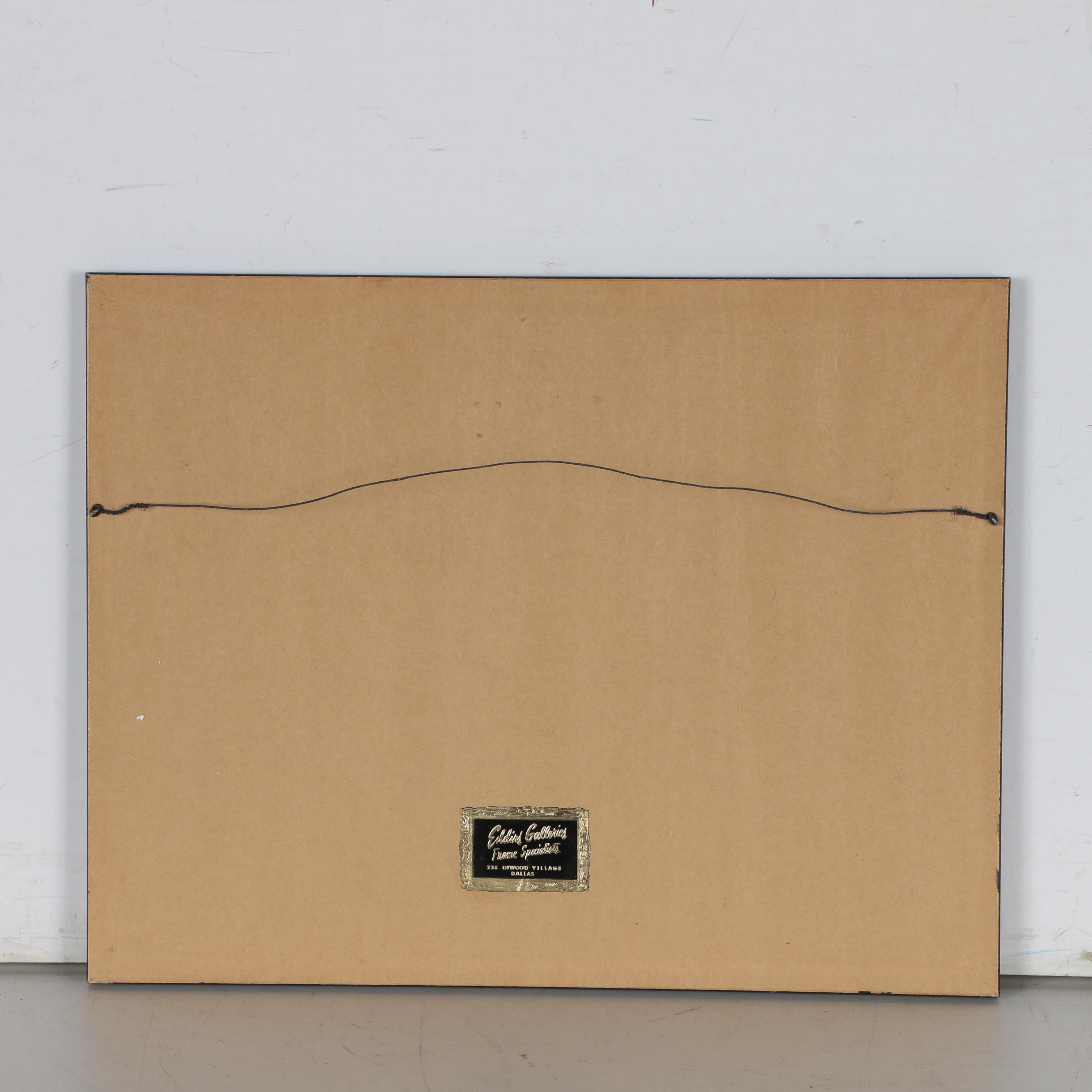 Kaoru Kawano Woodblock of a Girl with a Red Mask, Mid-20th Century