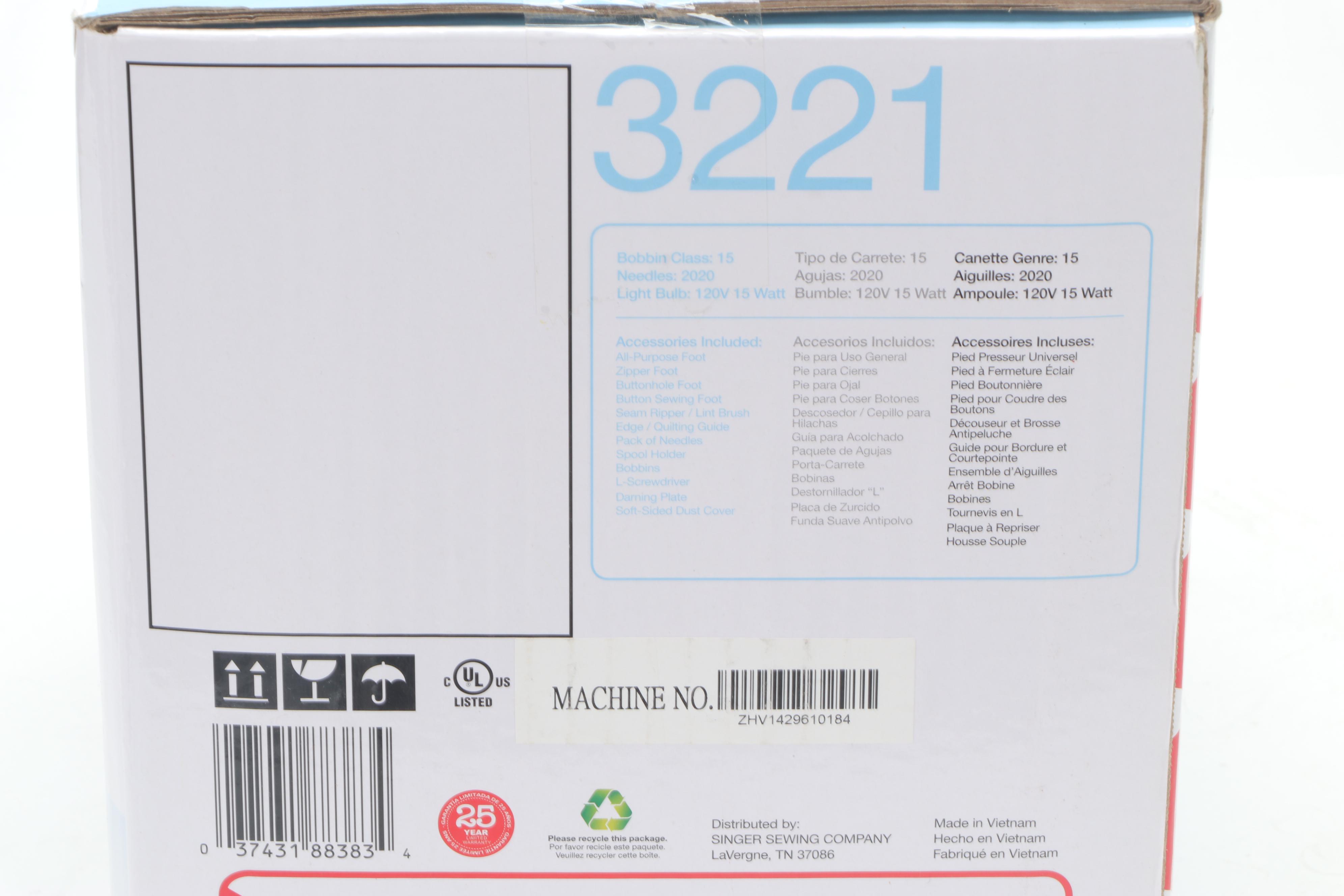 Singer Simple 3221 Sewing Machine