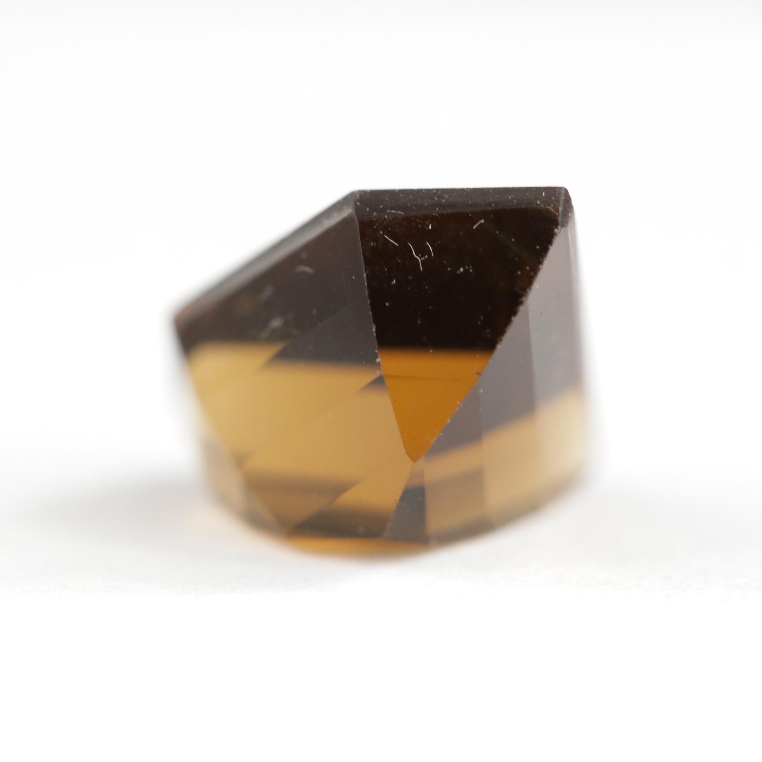 Loose 3.96 CT Faceted Smoky Quartz