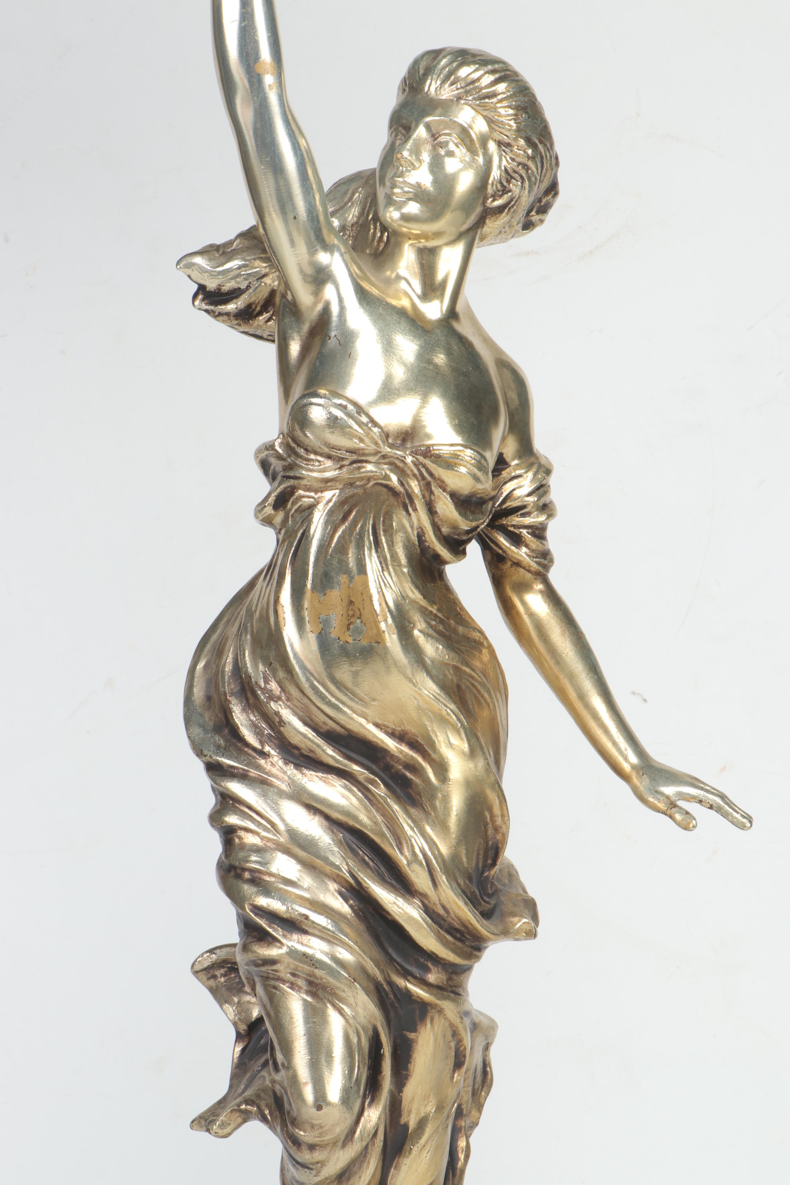 Schlitz Beer Woman Holding World Illuminated Beer Lamp Display, 1976