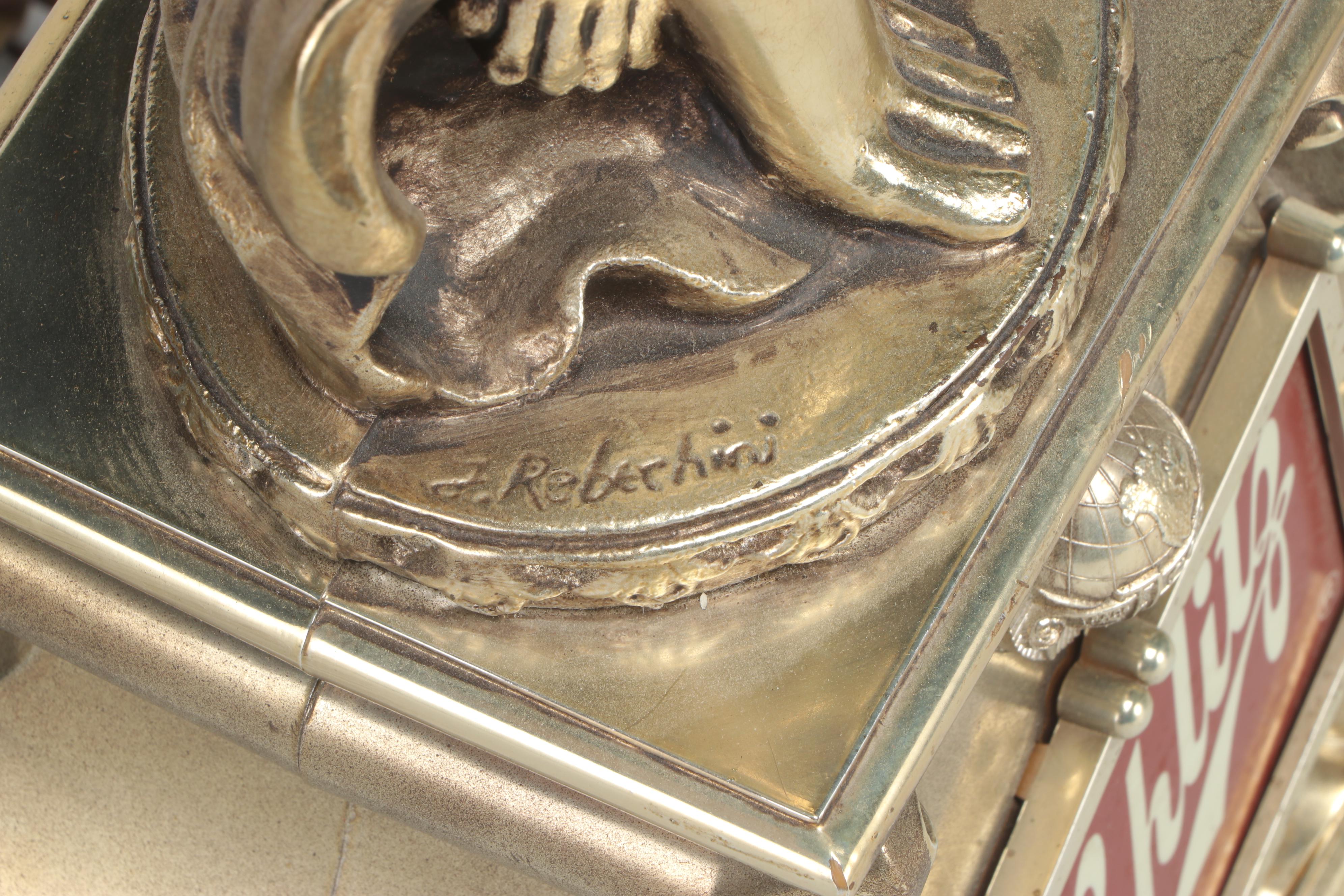 Schlitz Beer Woman Holding World Illuminated Beer Lamp Display, 1976