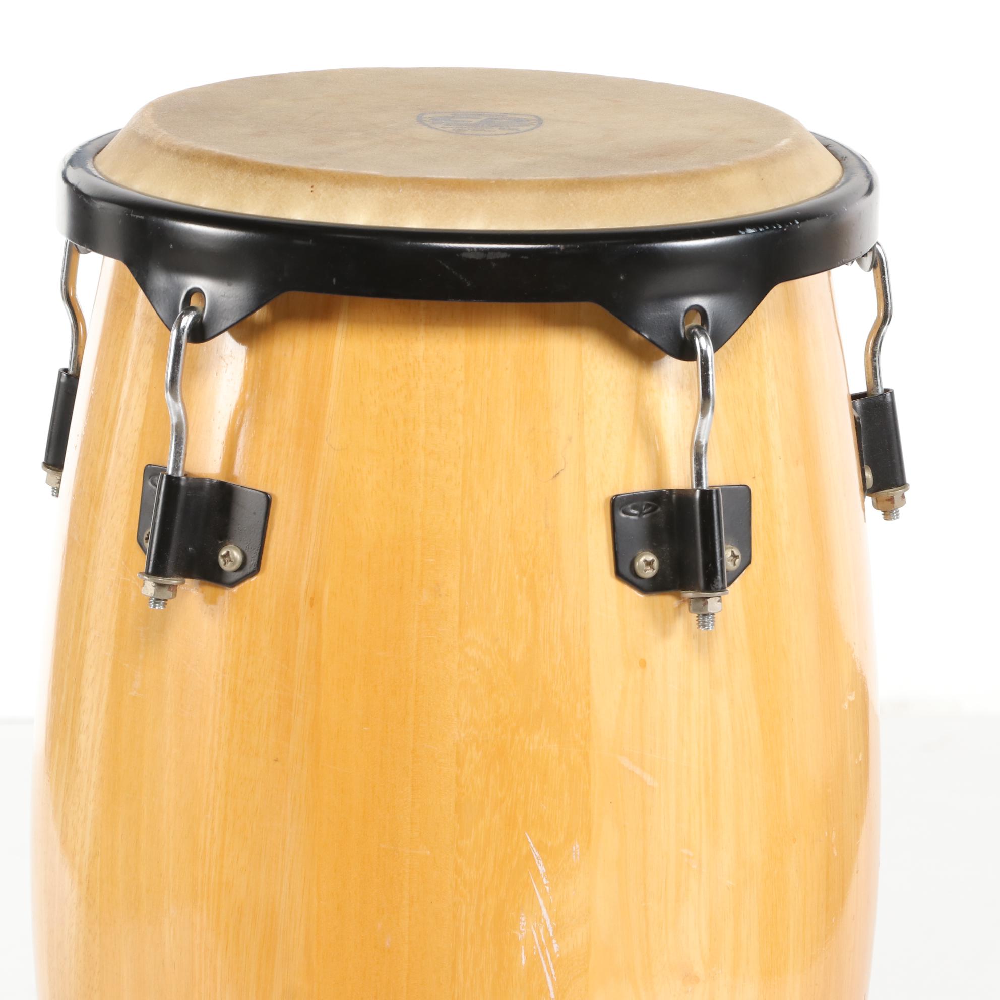 LP Cosmic Percussion Conga Latin Percussion Wood Drum with Stand, circa 1980s