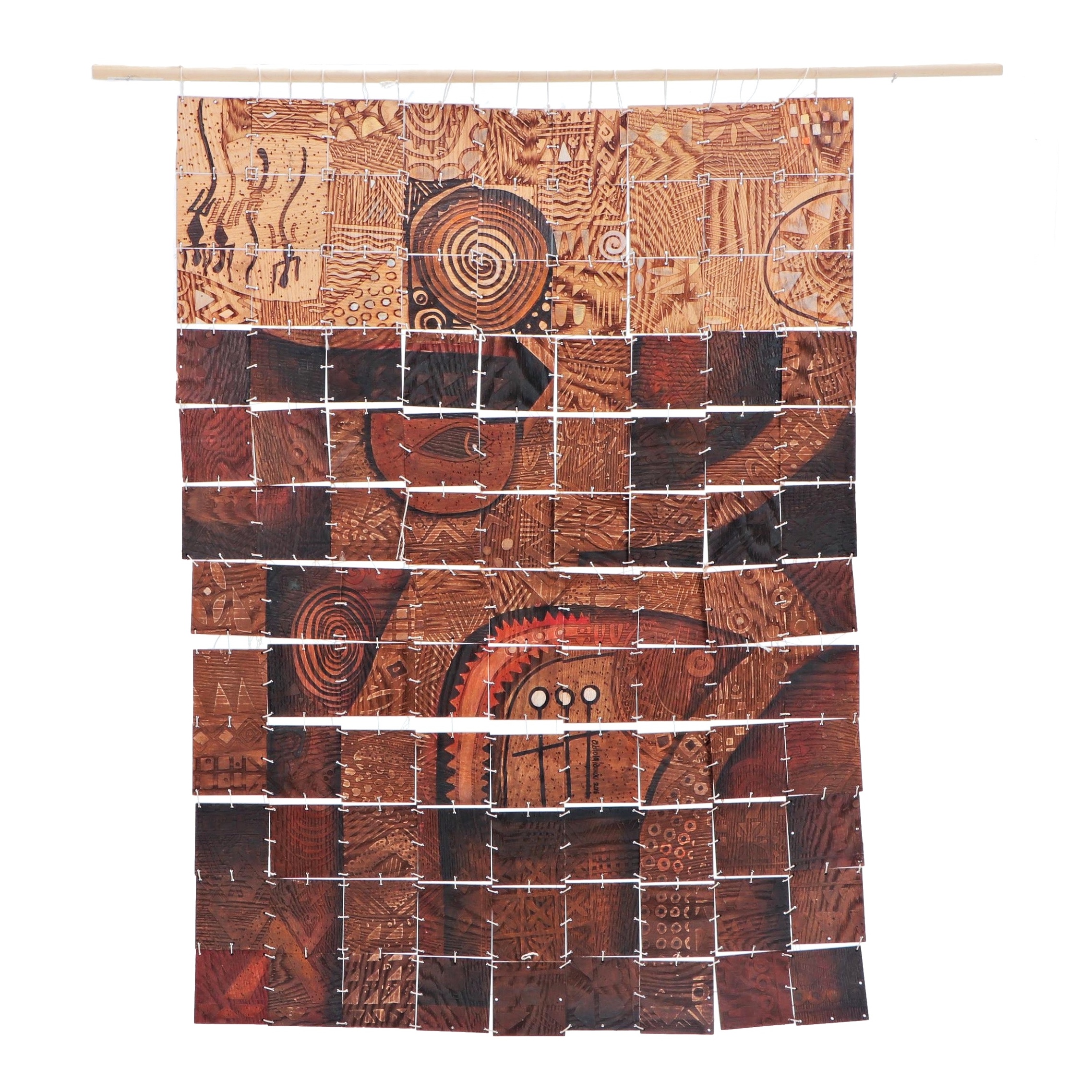 Abiola Idowu Monumental Mixed Media Composition