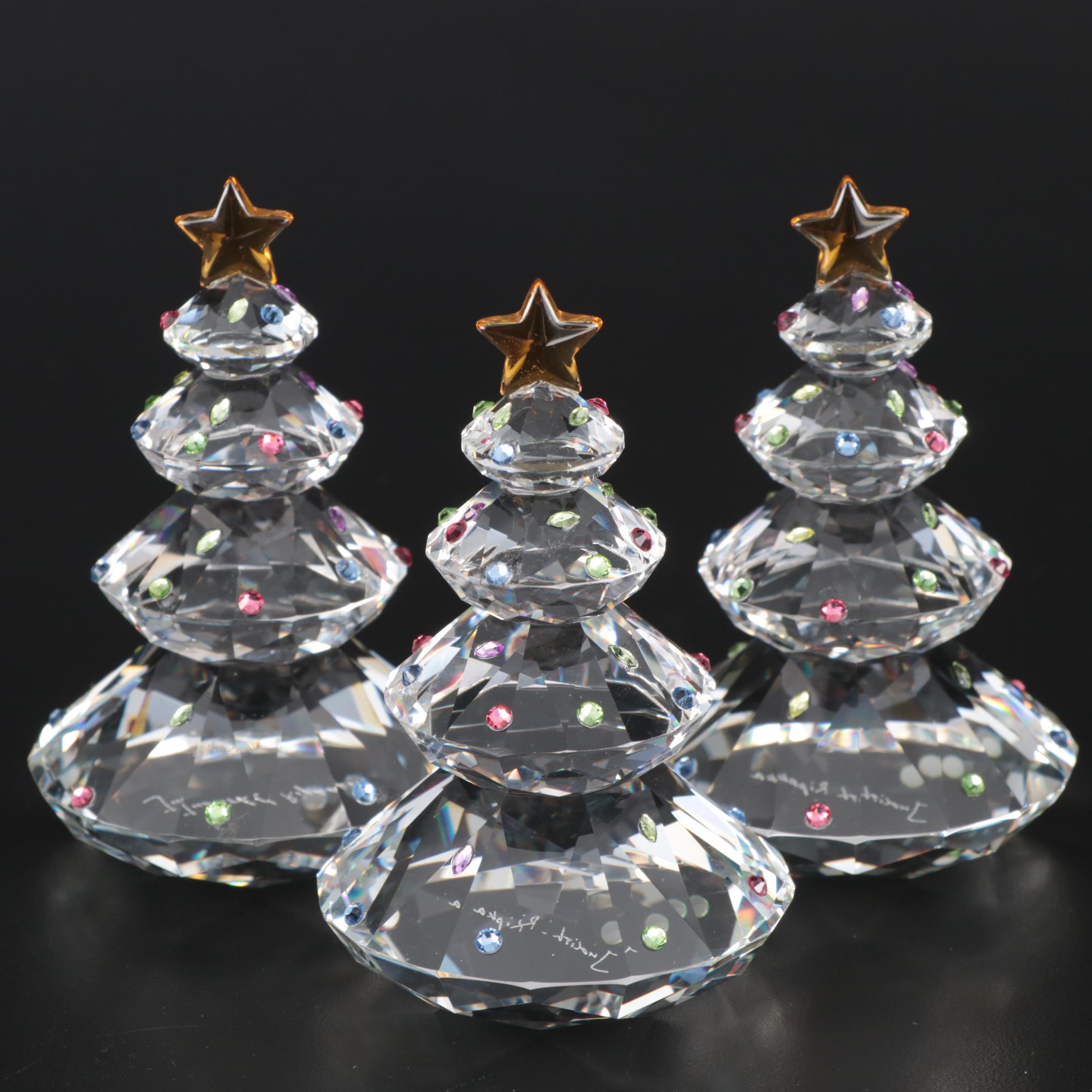 Judith Ripka Set of Crystal Christmas Trees