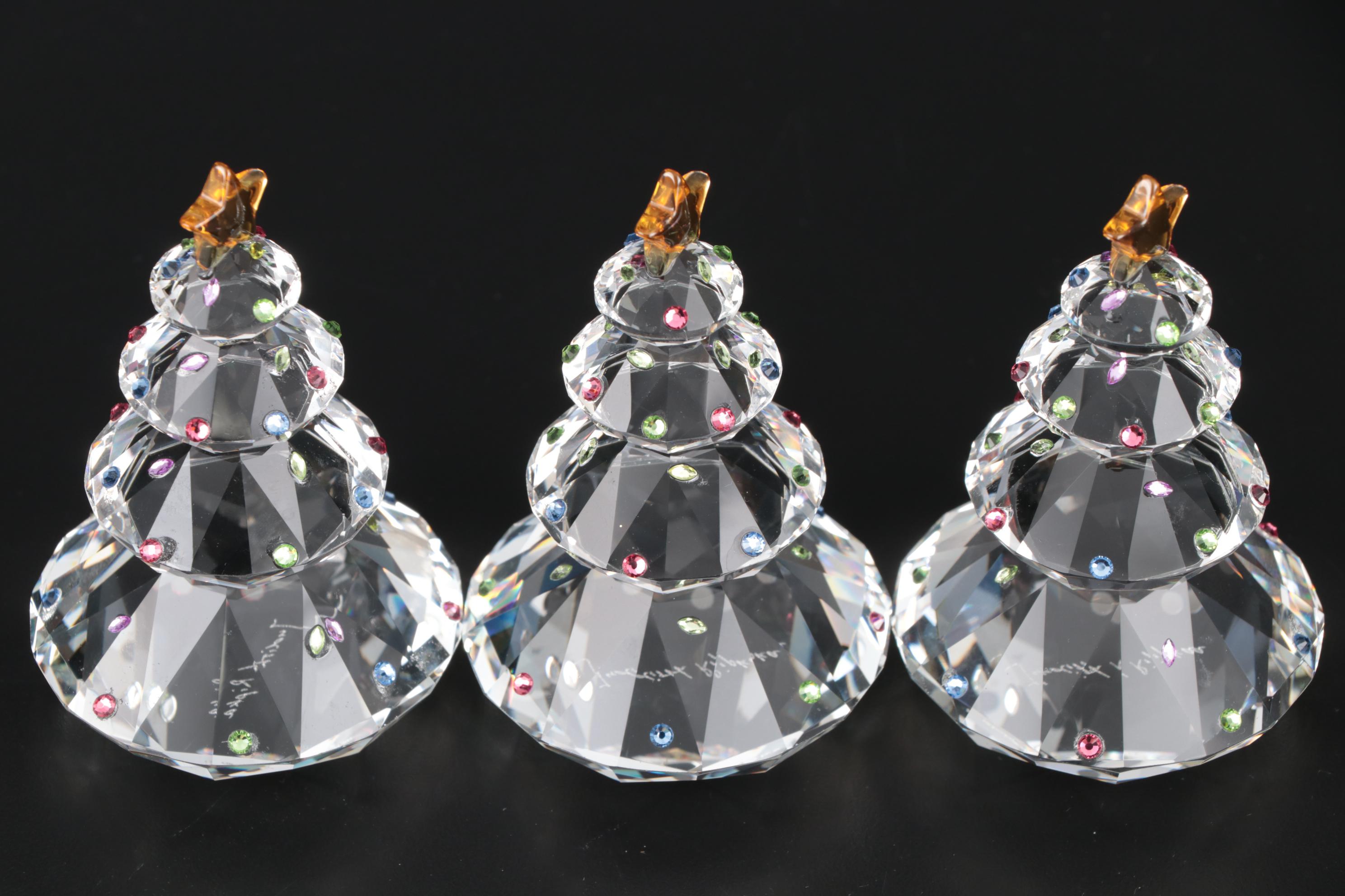 Judith Ripka Set of Crystal Christmas Trees