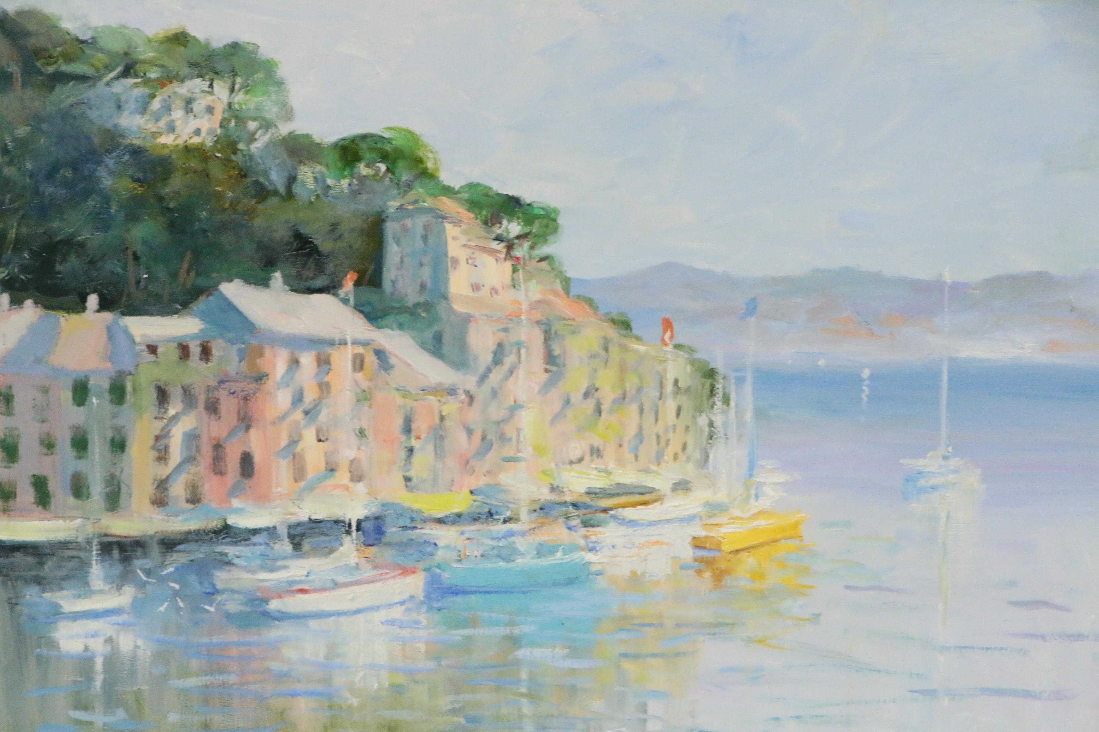 Nino Pippa Oil Painting "Portofino, Mid-Summer", 2018