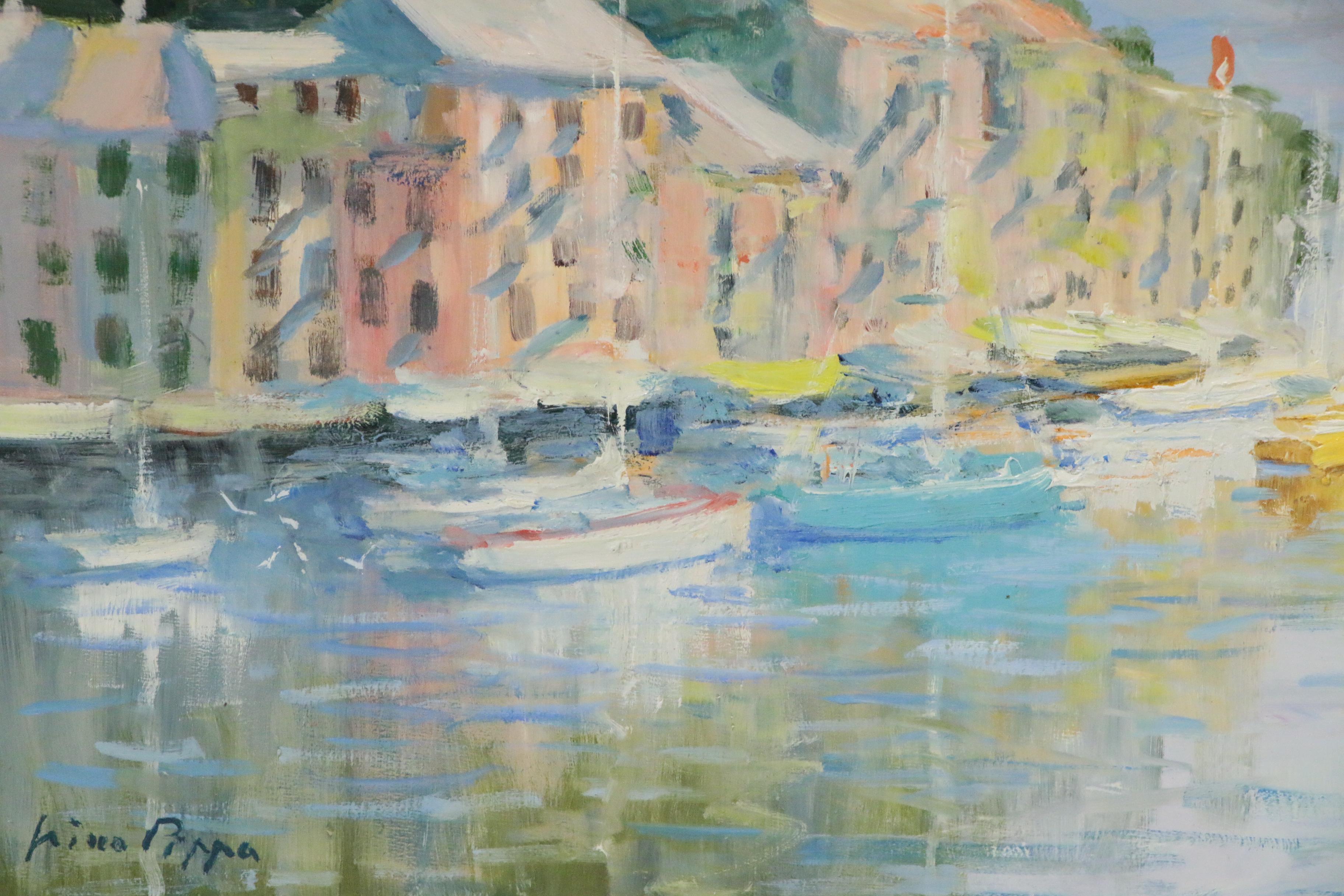 Nino Pippa Oil Painting "Portofino, Mid-Summer", 2018