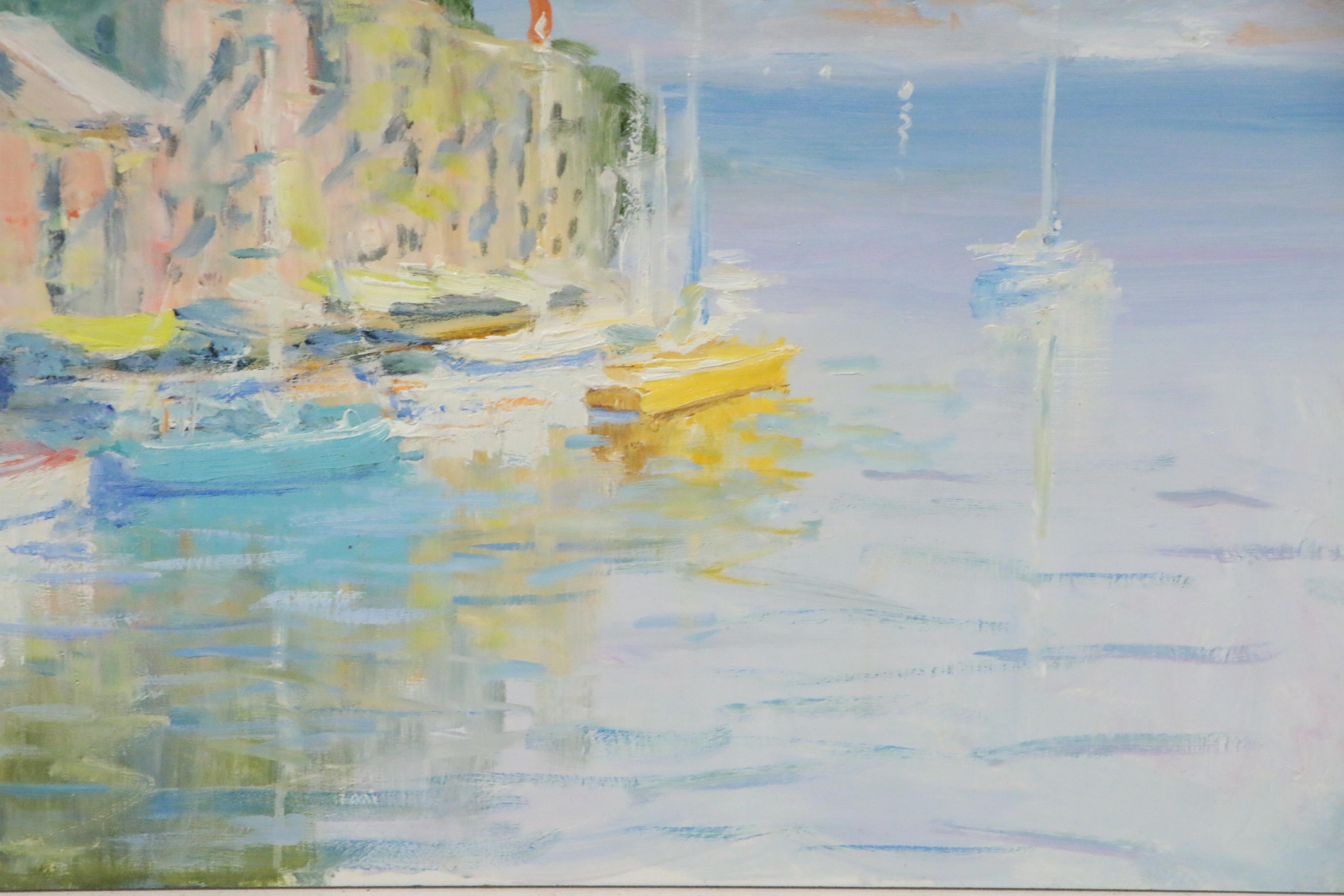 Nino Pippa Oil Painting "Portofino, Mid-Summer", 2018