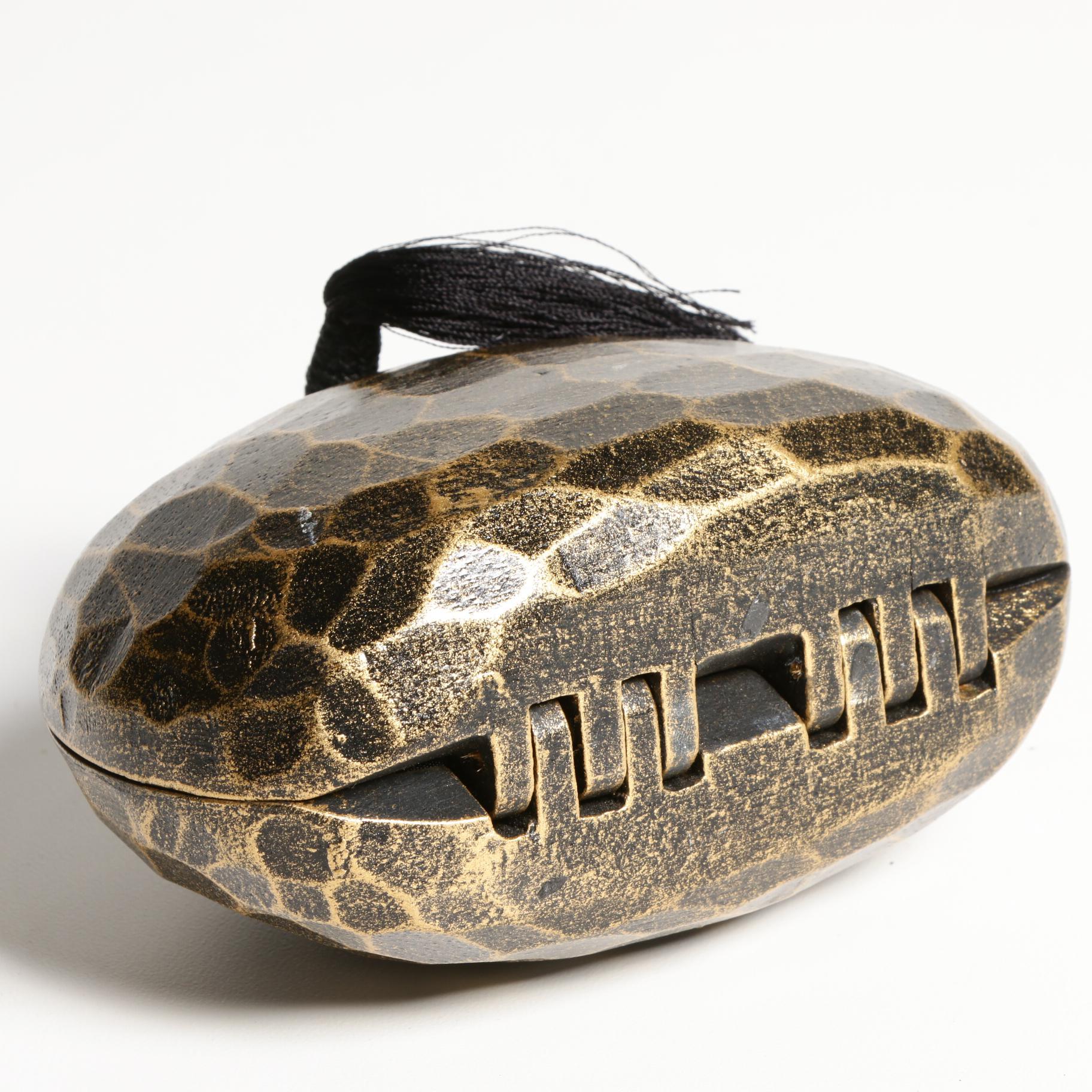 Timmy Woods Beverly Hills Collection Acacia Wood Handbag with Tassel