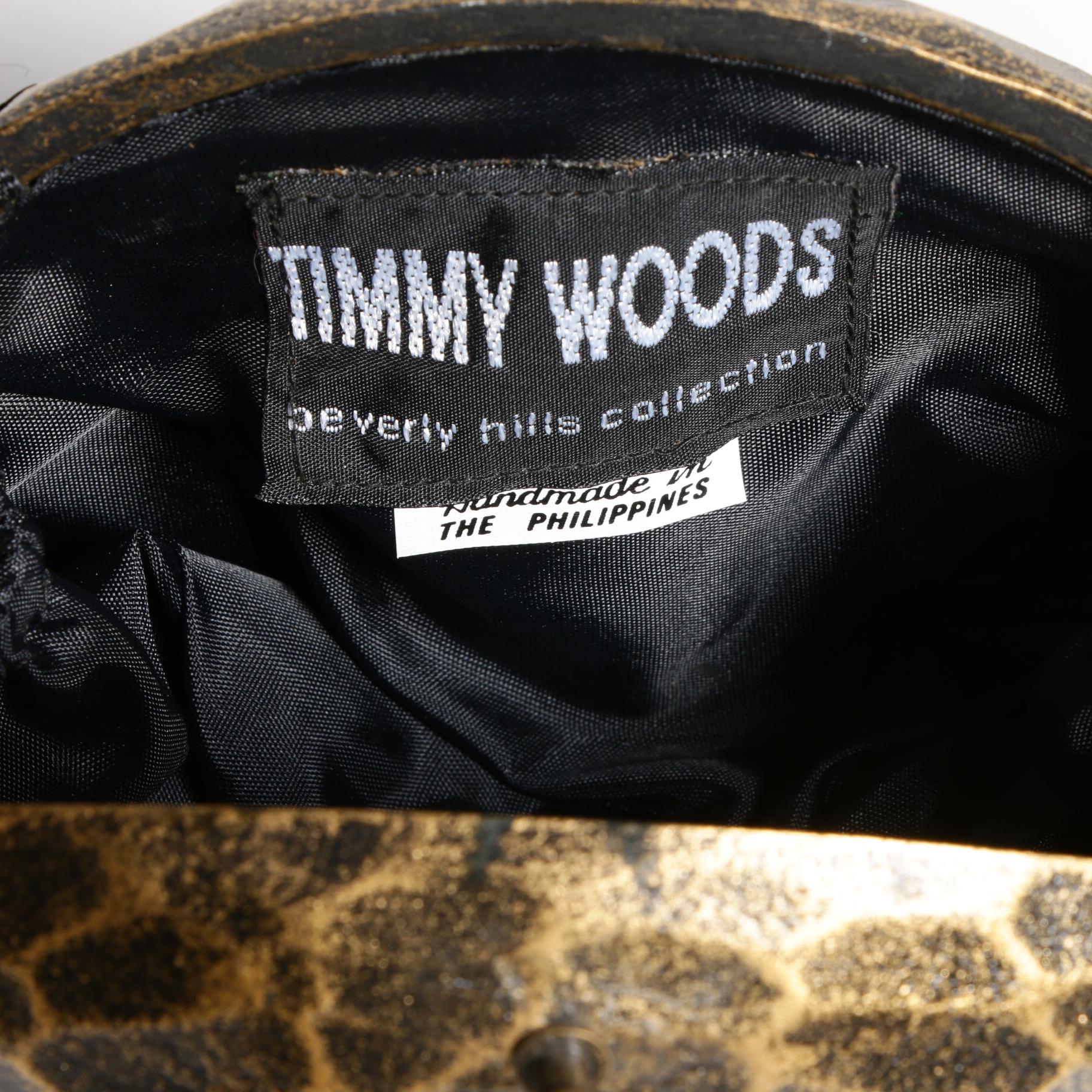 Timmy Woods Beverly Hills Collection Acacia Wood Handbag with Tassel