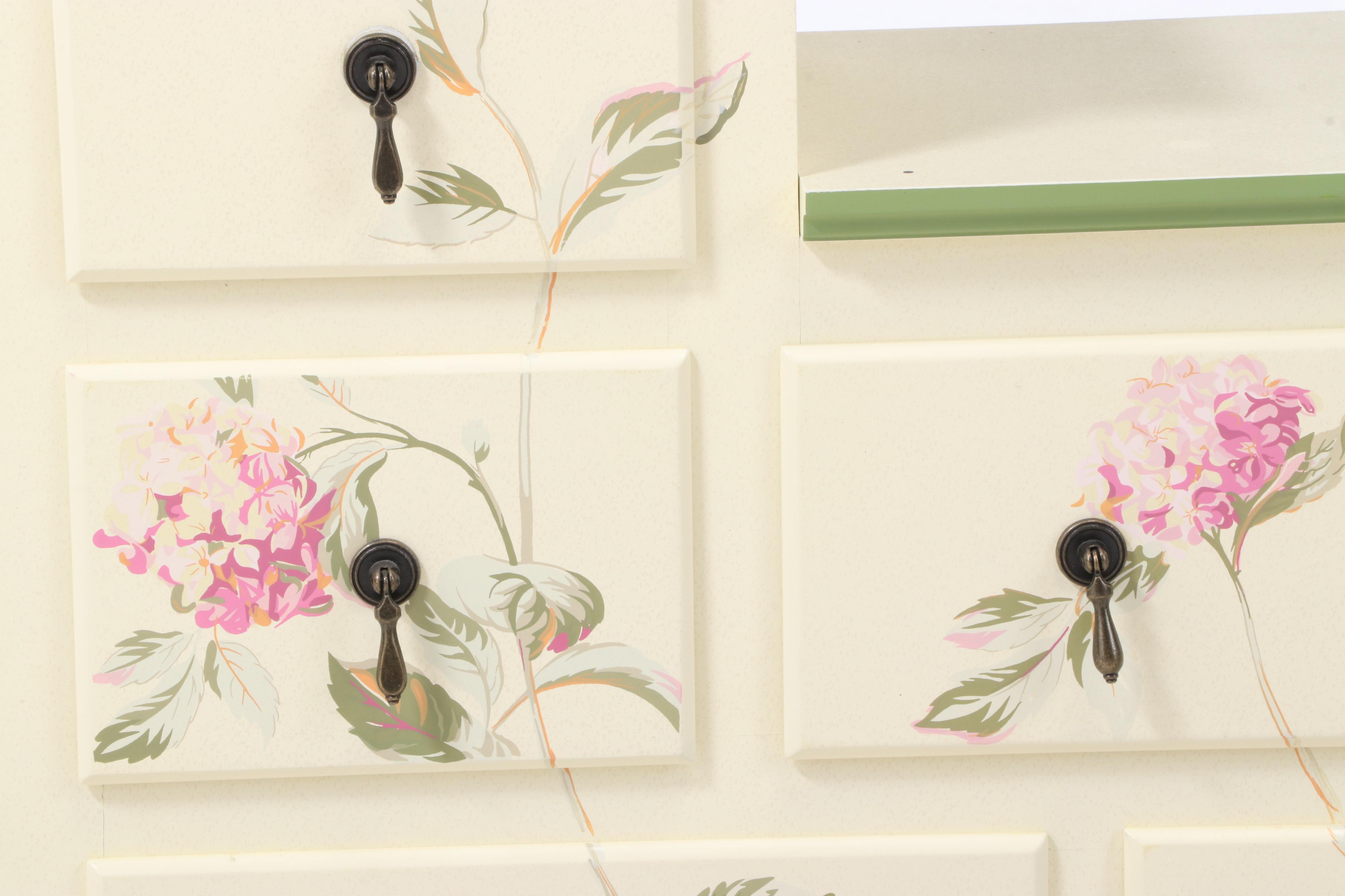 Laura Ashley Paint-Decorated Stair-Step Chest of Drawers