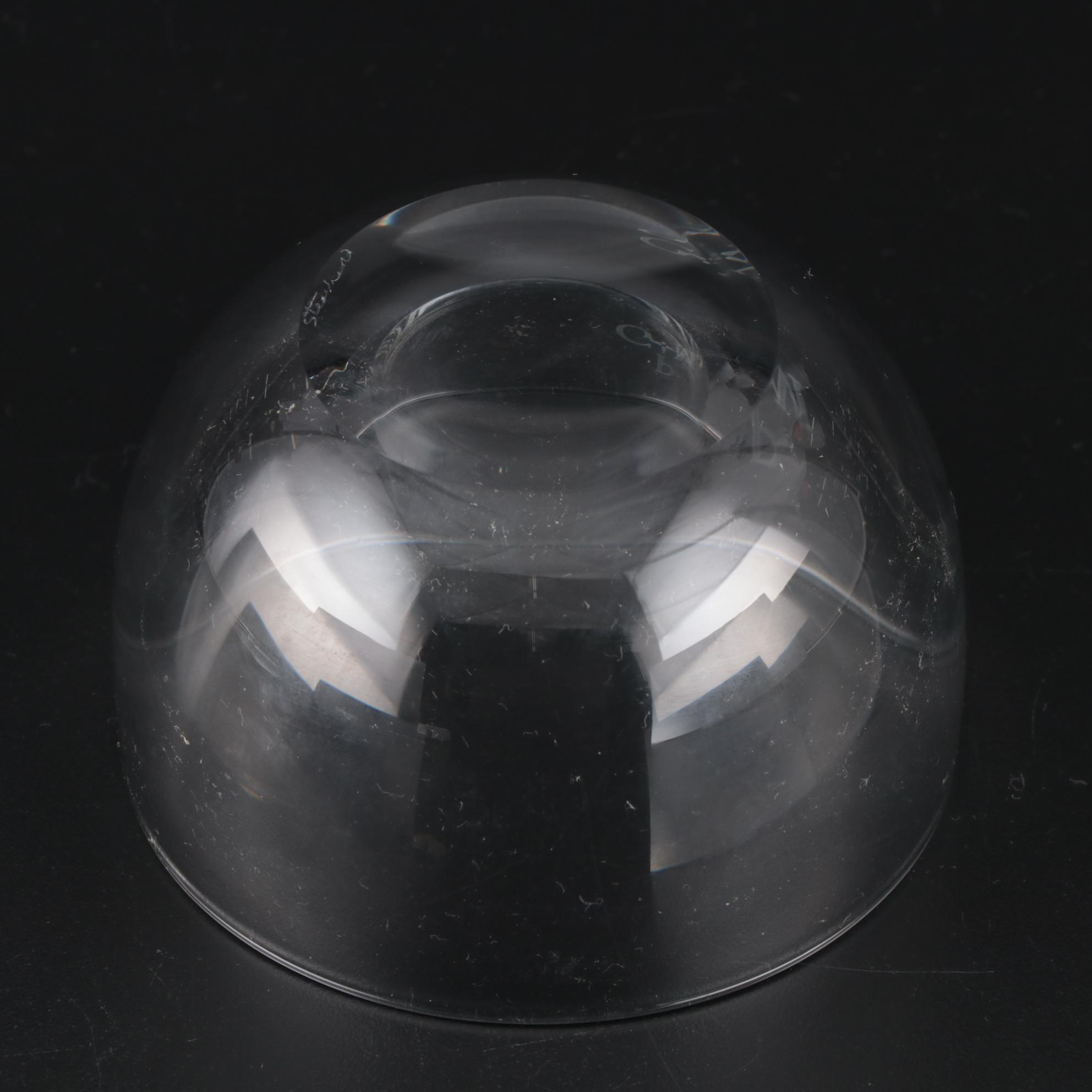 Steuben Art Glass Finger Bowls and Underplates, Mid to Late 20th Century