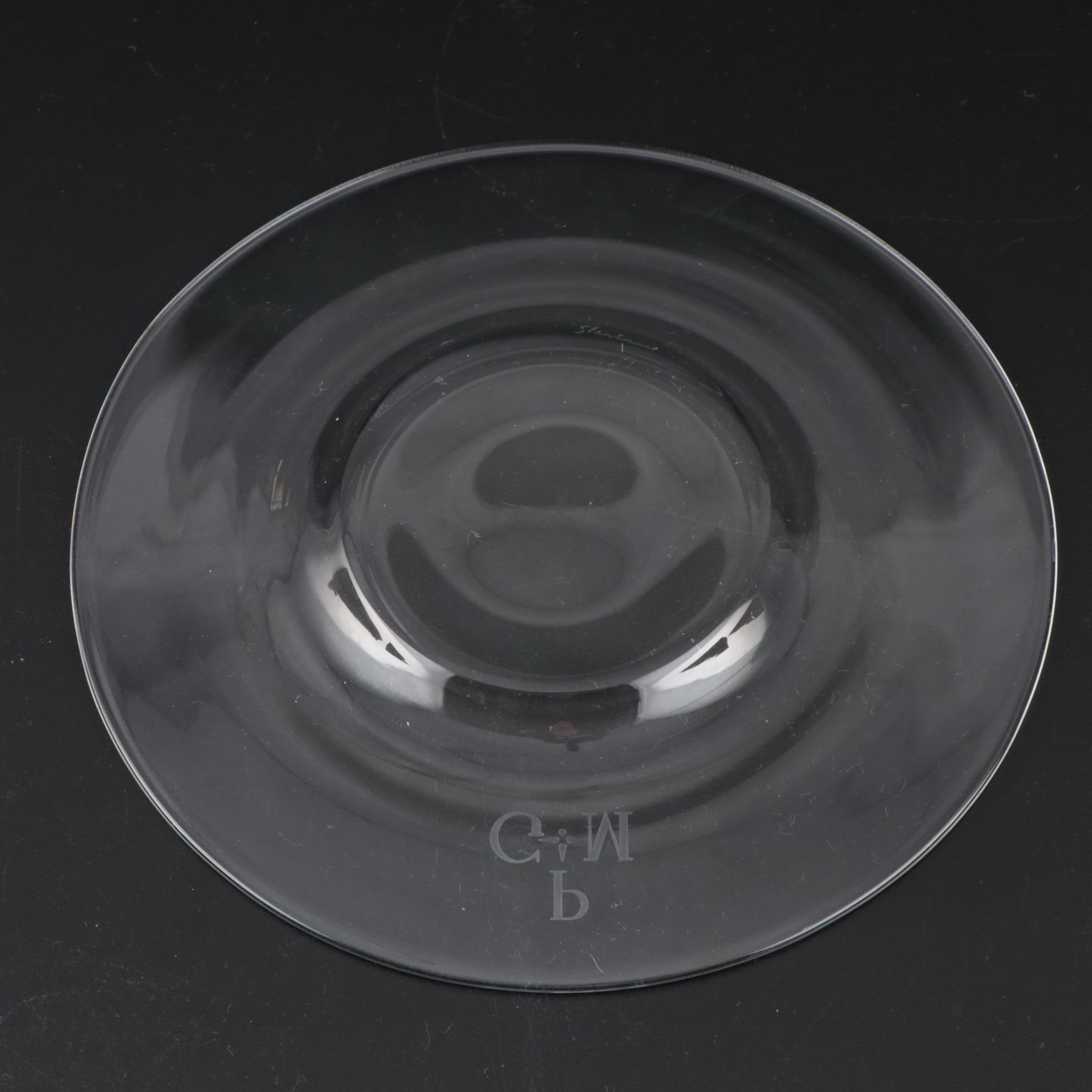 Steuben Art Glass Finger Bowls and Underplates, Mid to Late 20th Century