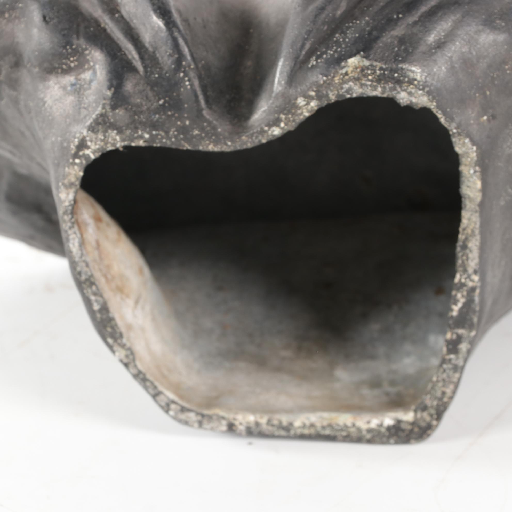 Cast Iron Sculpture after Georges van der Straeten Bust of a Woman