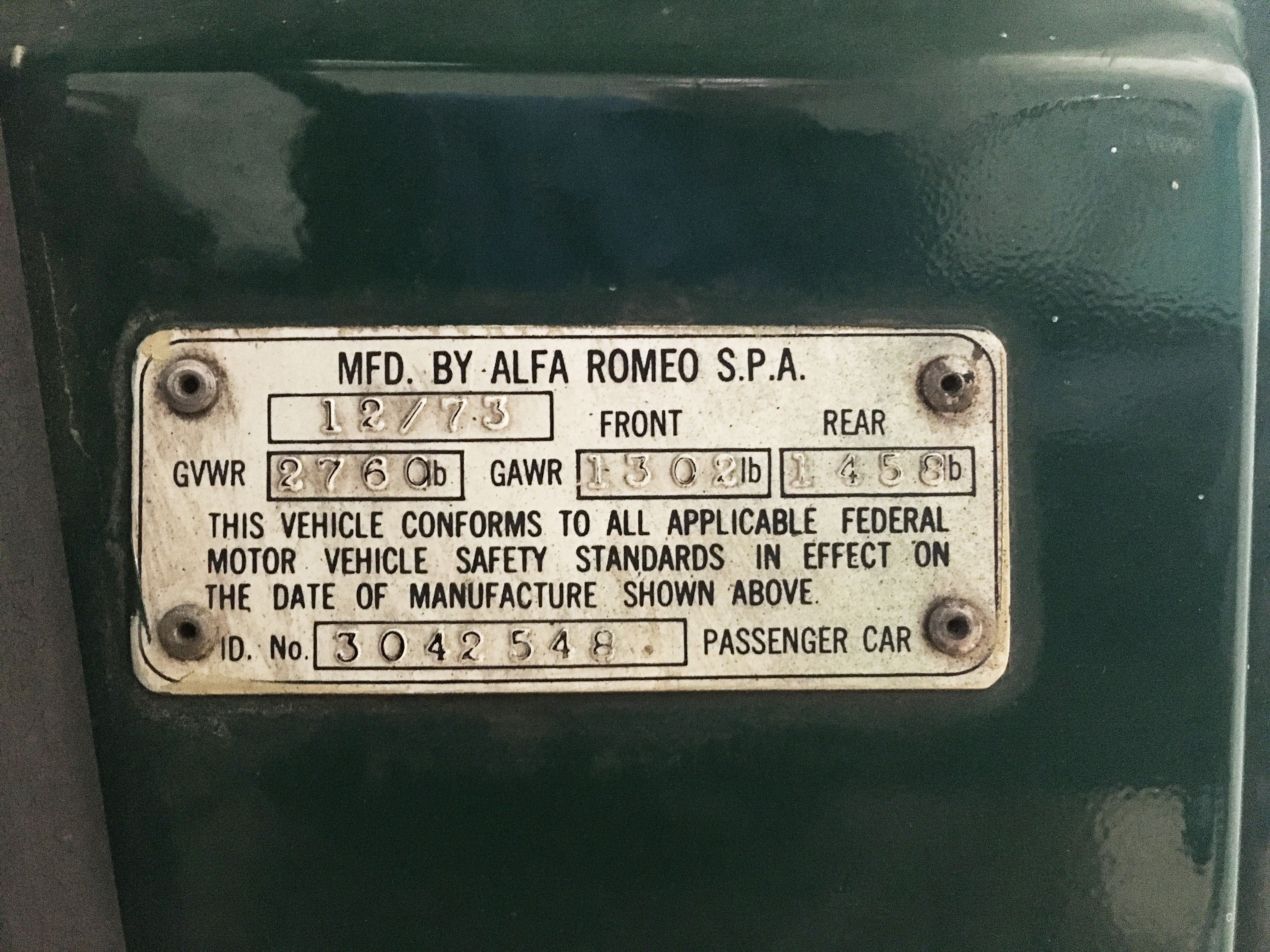 1974 Alfa Romeo Convertible