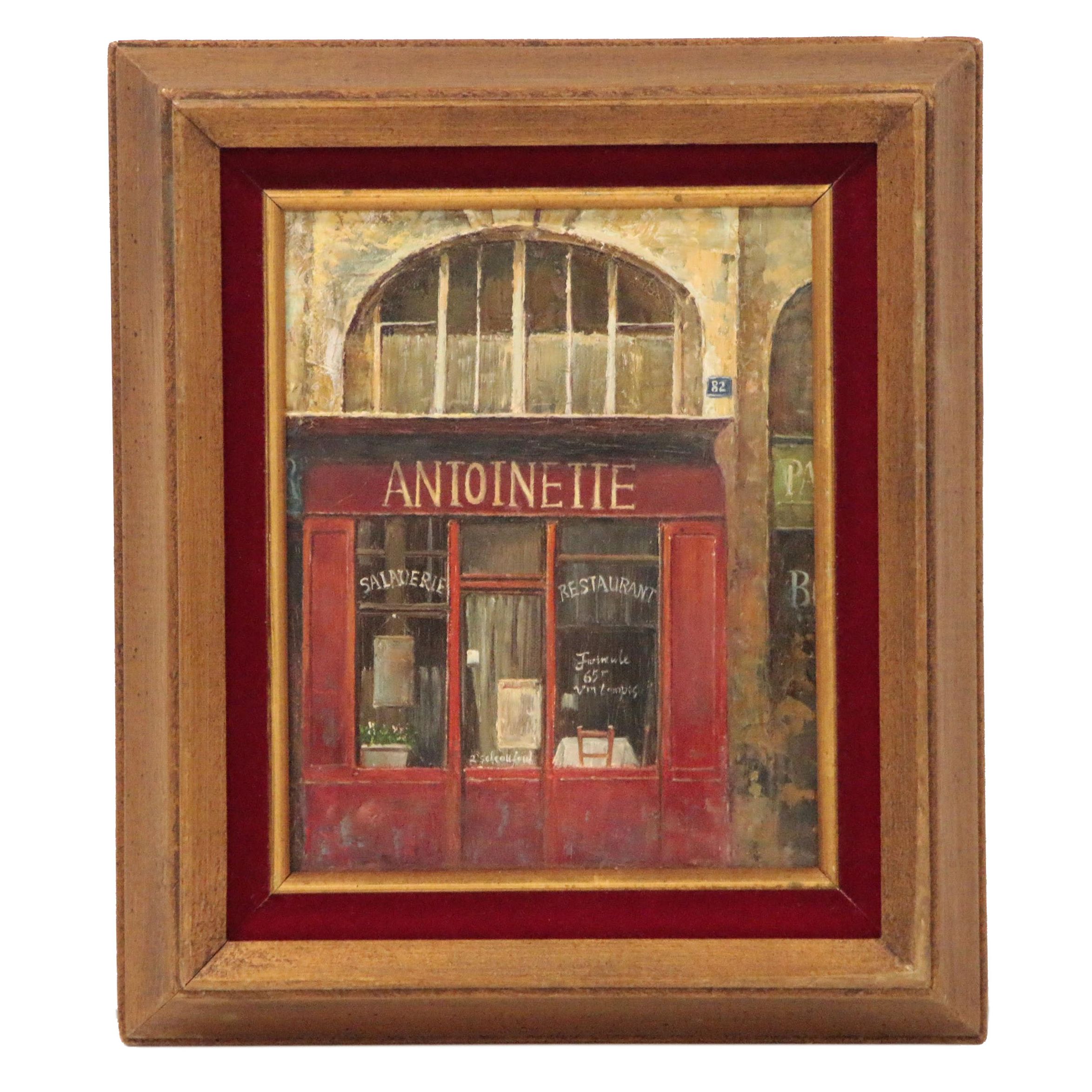 Oil Painting after Chiu Tak Hak of Parisian Store Front