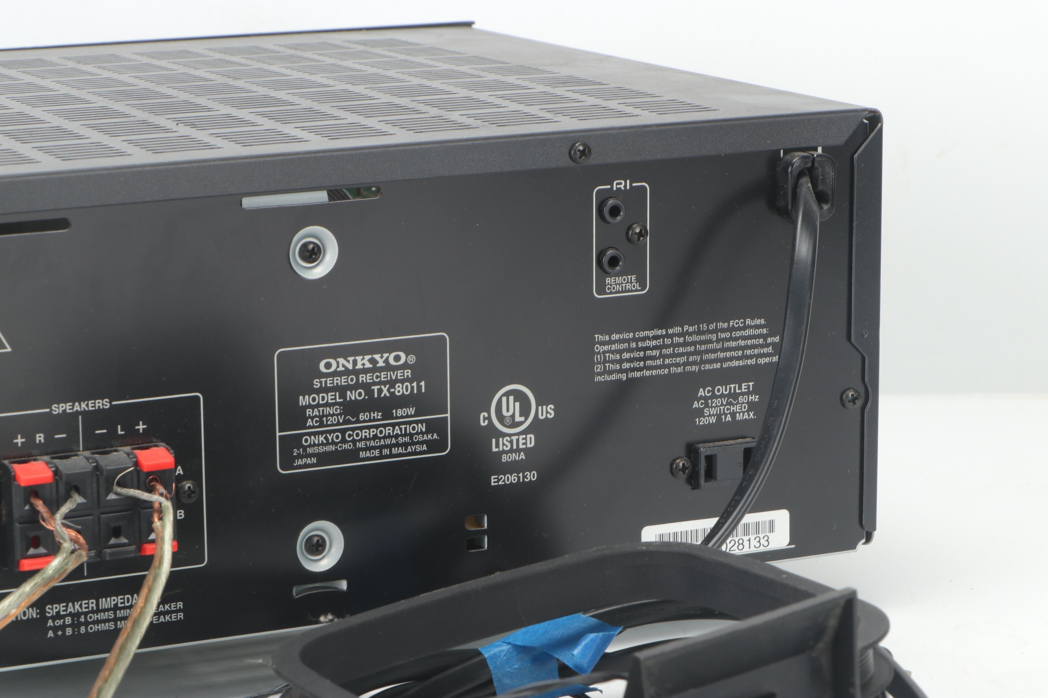 Onkyo TX-8011 Stereo Receiver with Bose Model 141 Speakers