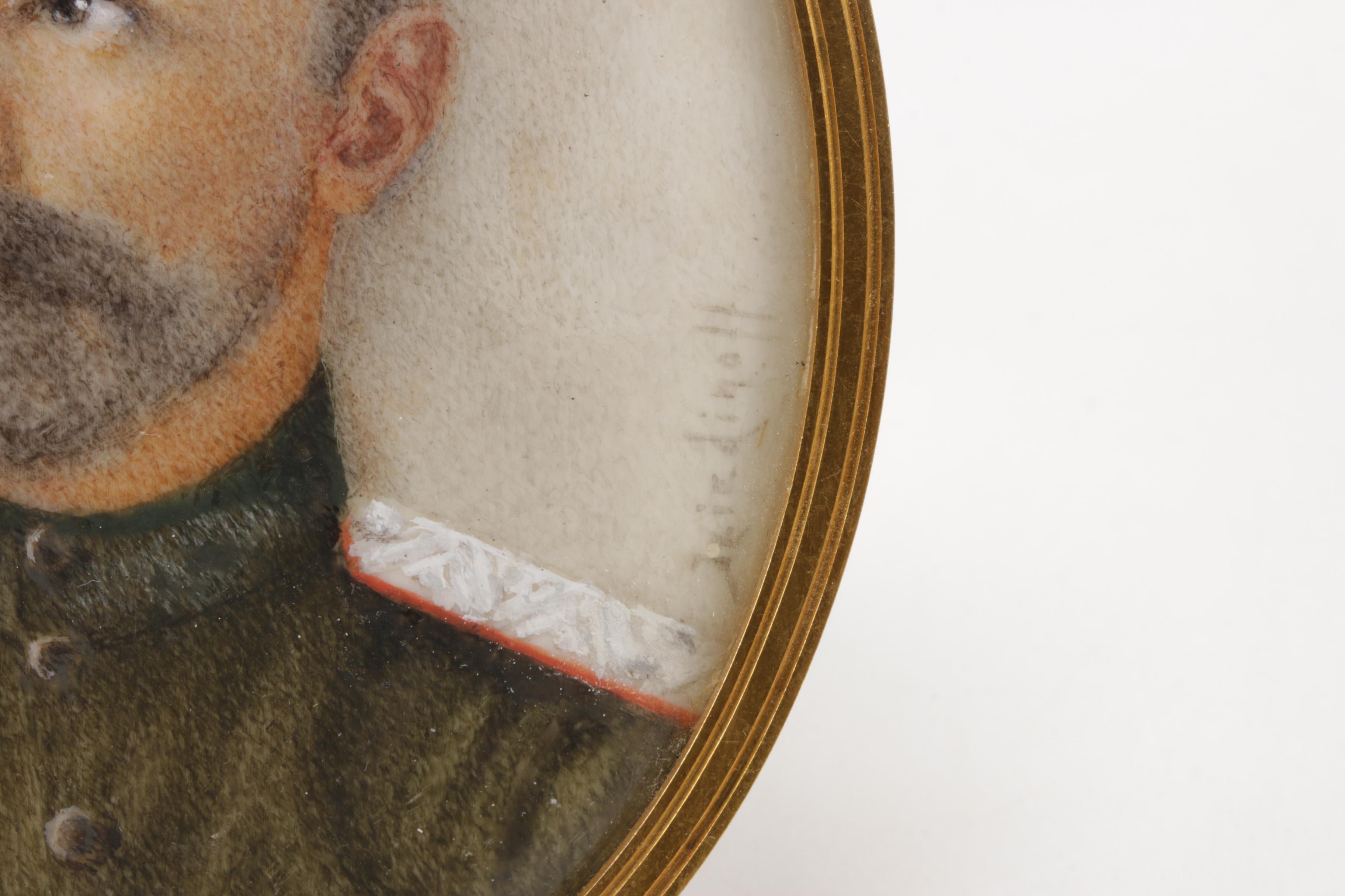 George Dondoukoff-Iziedinoff Miniature Portrait of Russian Military Leader