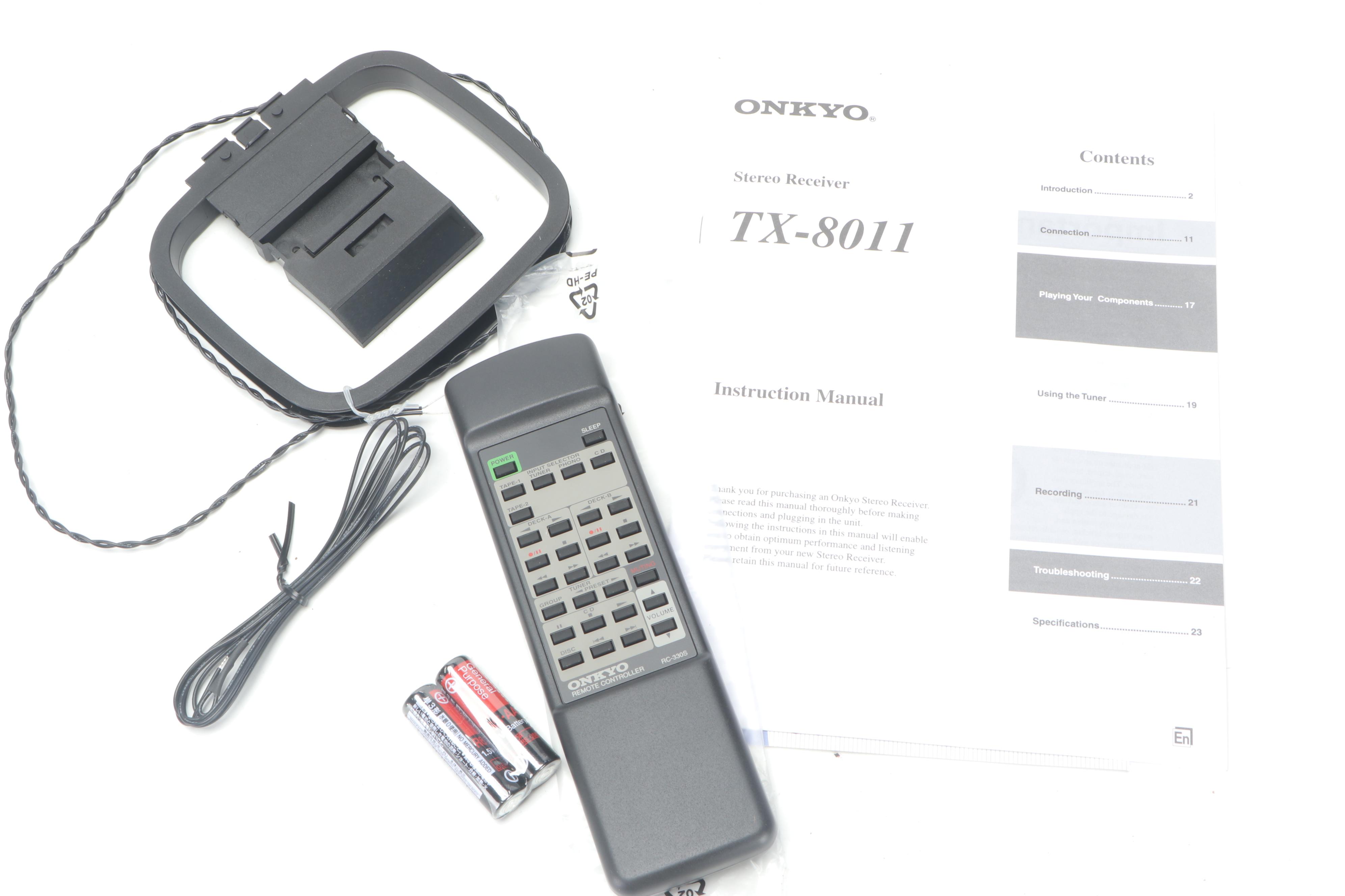 Onkyo TX-8011 Stereo Receiver with Bose Model 141 Speakers