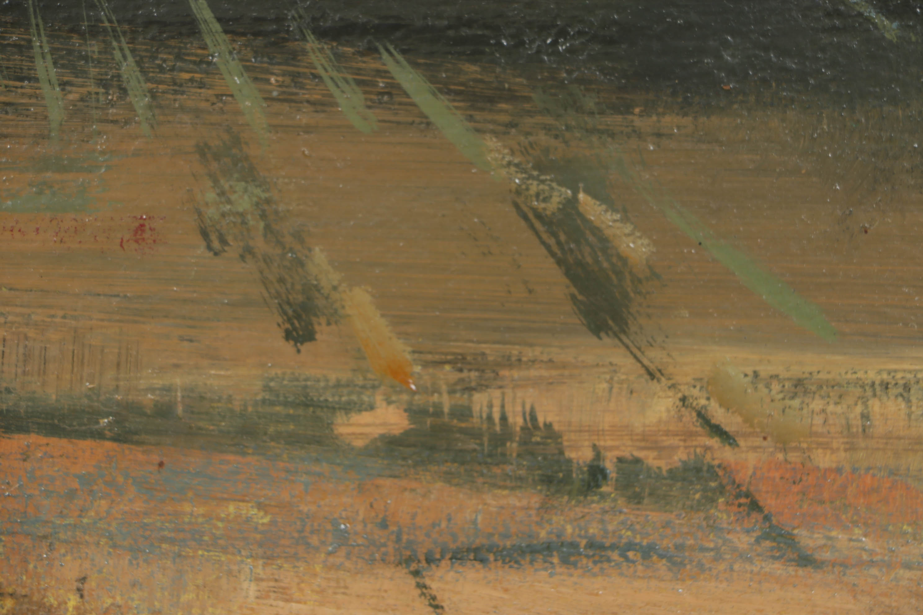 R. Lindstrom Impressionist Farm Landscape Oil Painting, 1956