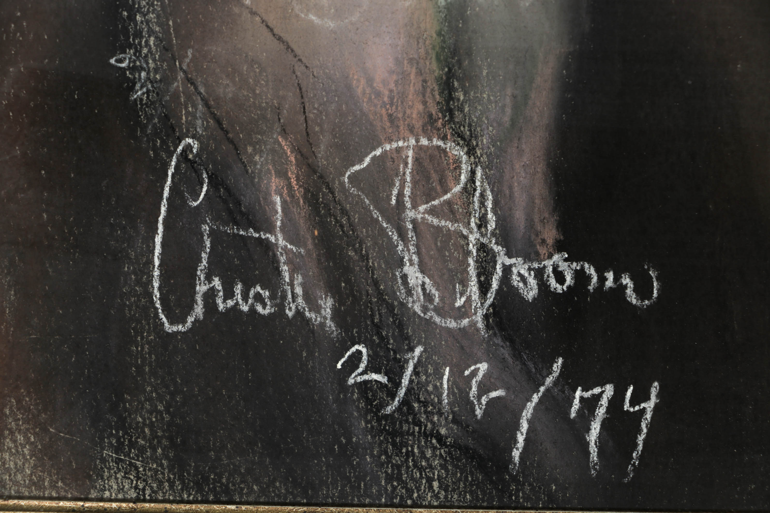 Chester Bloom Nude Female Study Pastel Drawing, 1974