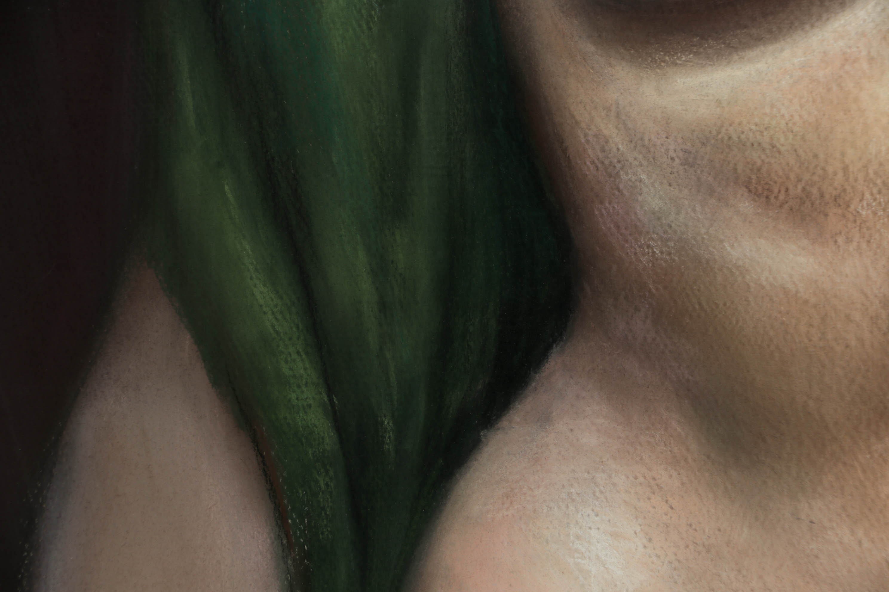 Chester Bloom Nude Female Study Pastel Drawing, 1974