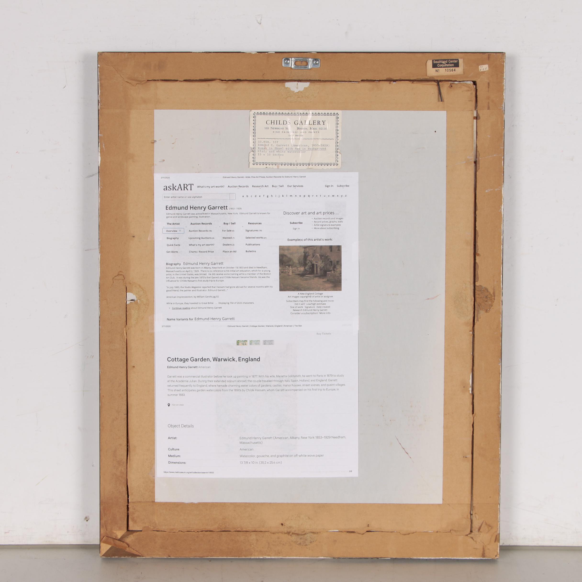 Edmund Henry Garrett Figural Watercolor Painting