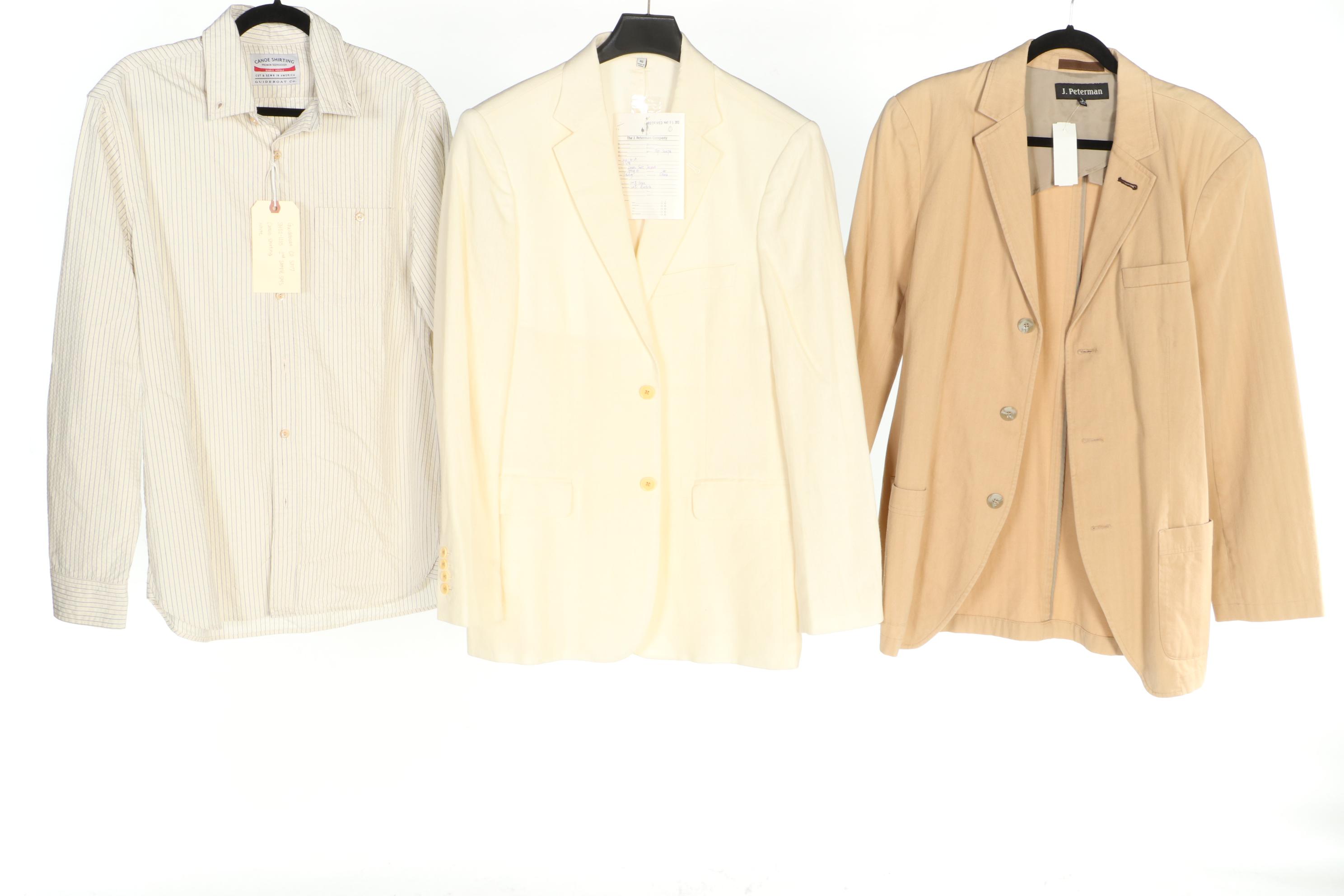Men's Guideboat Co. and J. Peterman Separates Including St. Regis Camp Blazer