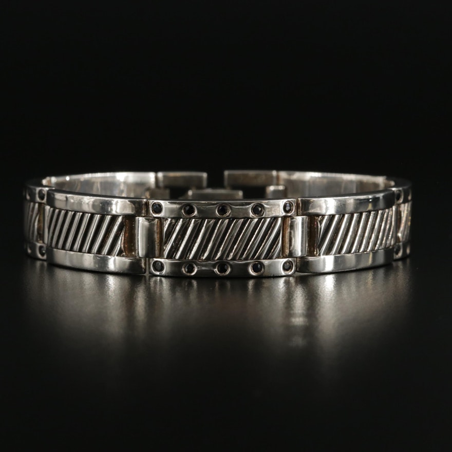Branden Michael Sterling Silver Sapphire Bracelet