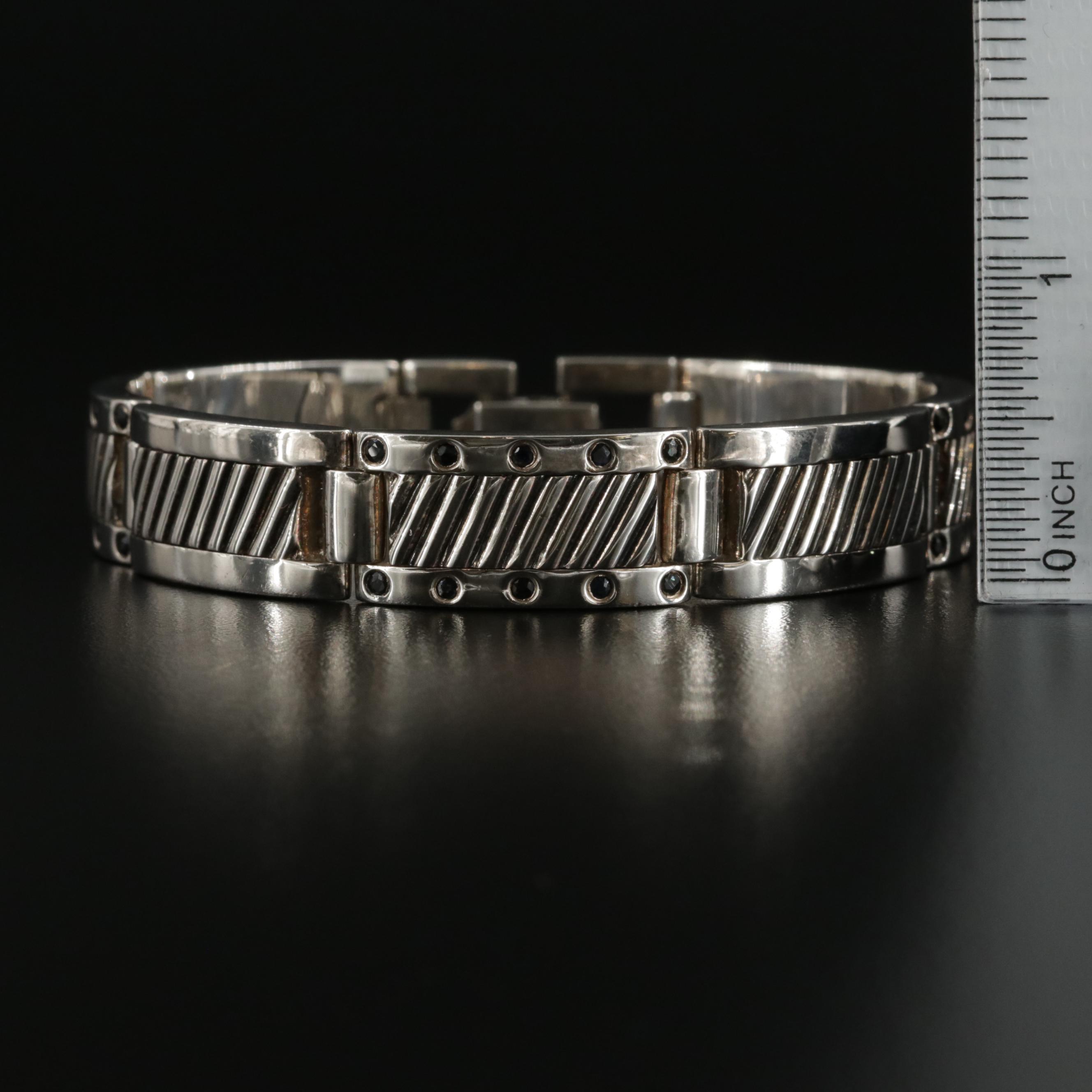 Branden Michael Sterling Silver Sapphire Bracelet