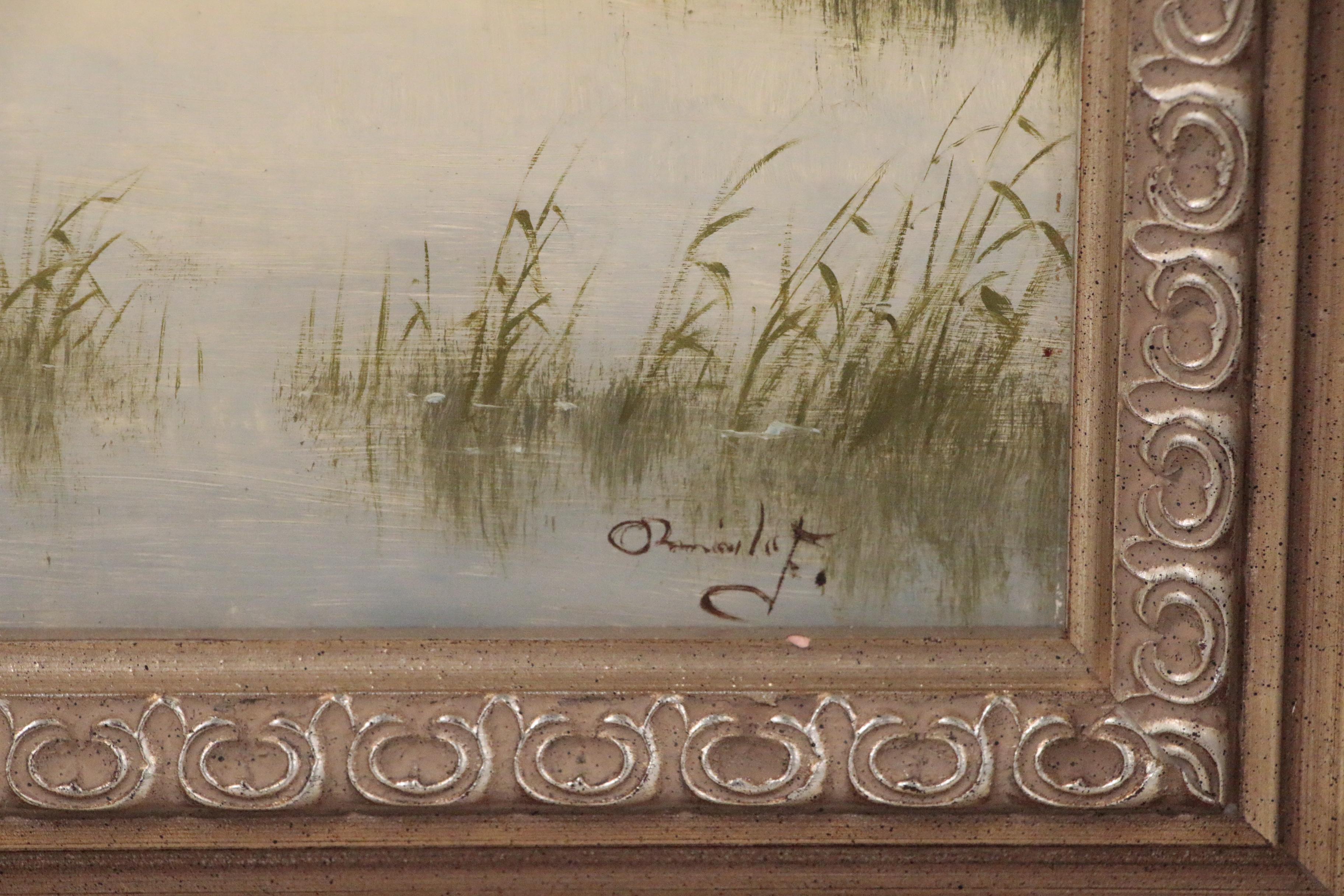 Ronald Meilof Oil Painting of Pastoral Scene with Cattle