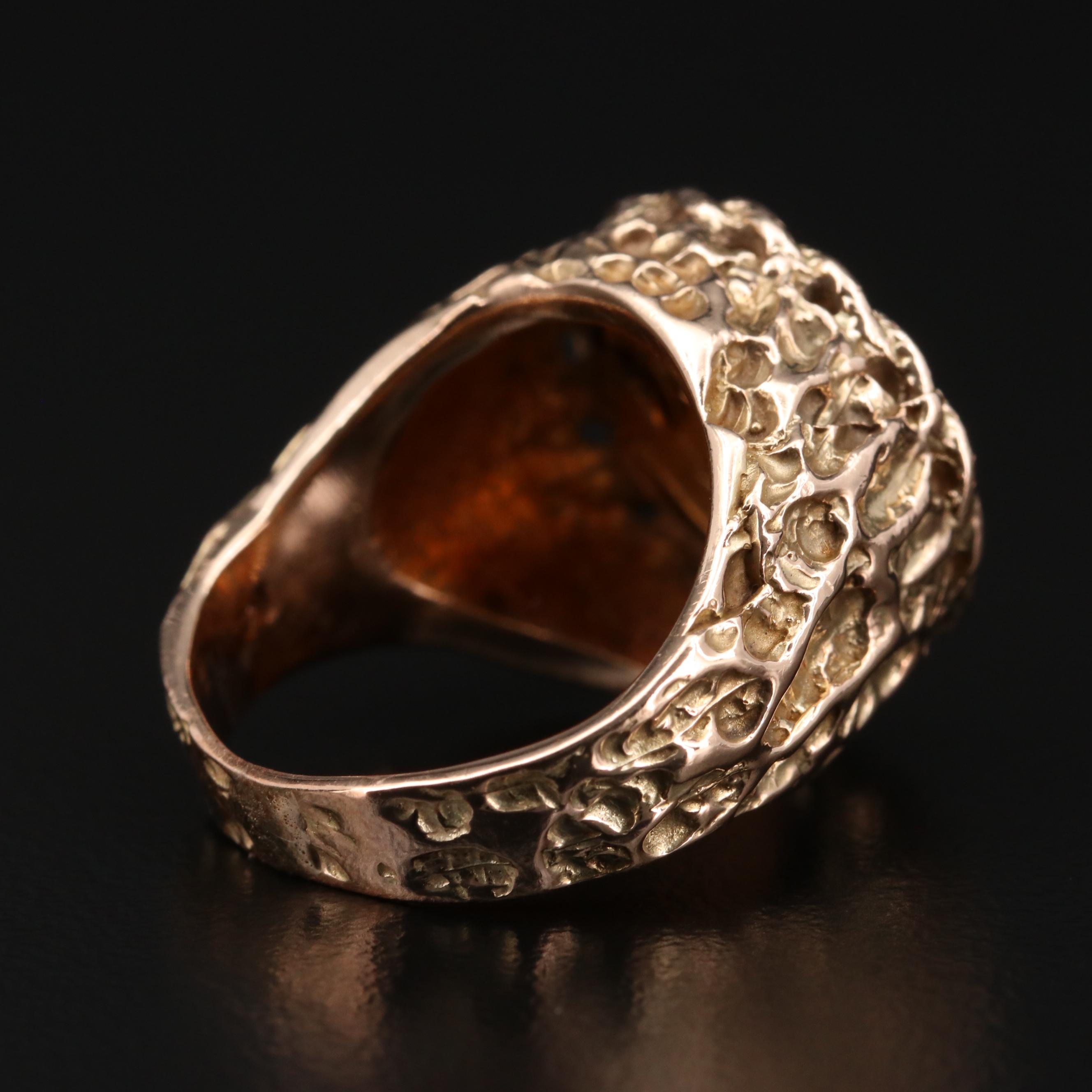 14K Yellow Gold Ring with 1945 Mexican Dos Pesos Gold Coin