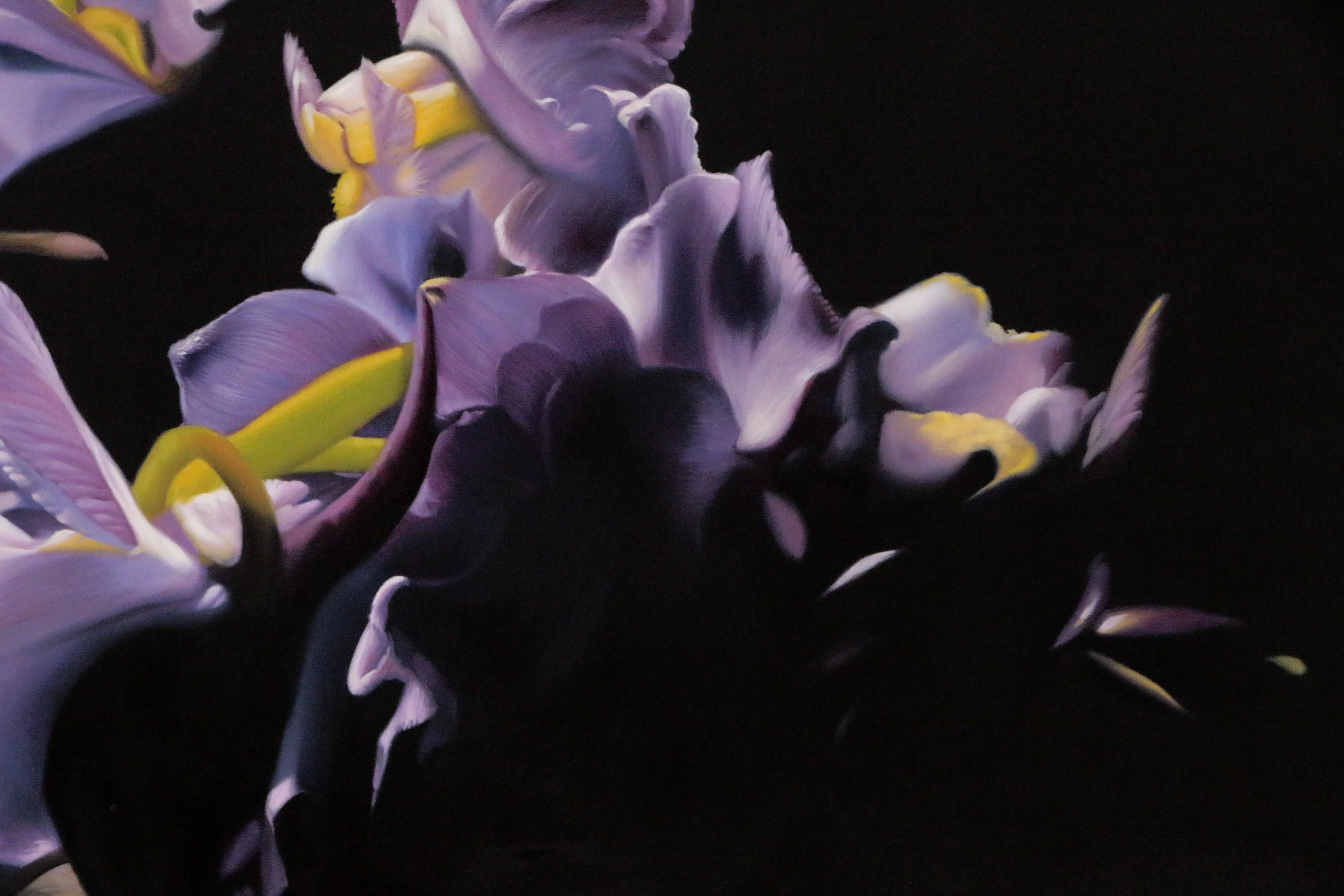 Andrew Stalder Monumental Photorealist Floral Oil Painting