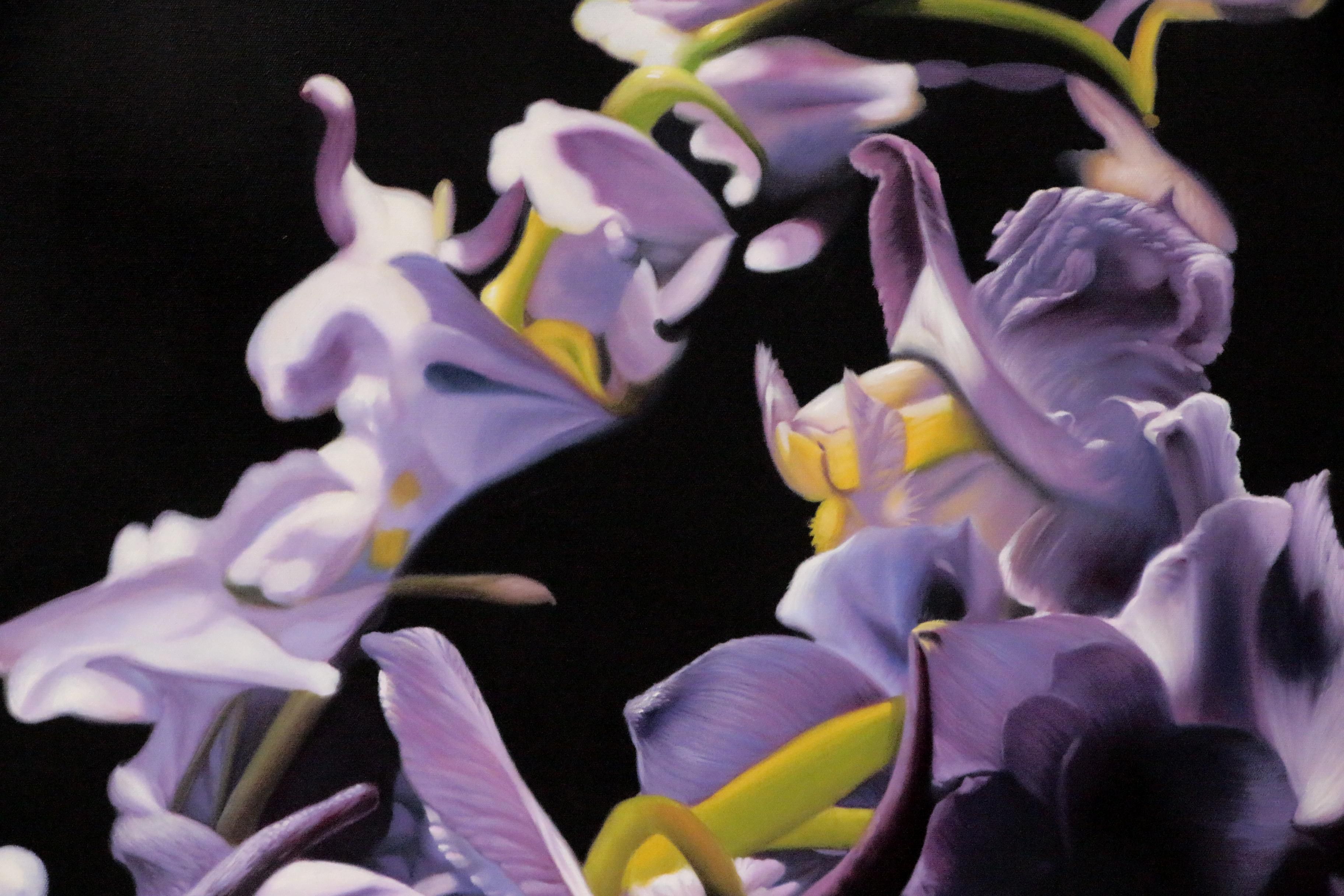 Andrew Stalder Monumental Photorealist Floral Oil Painting