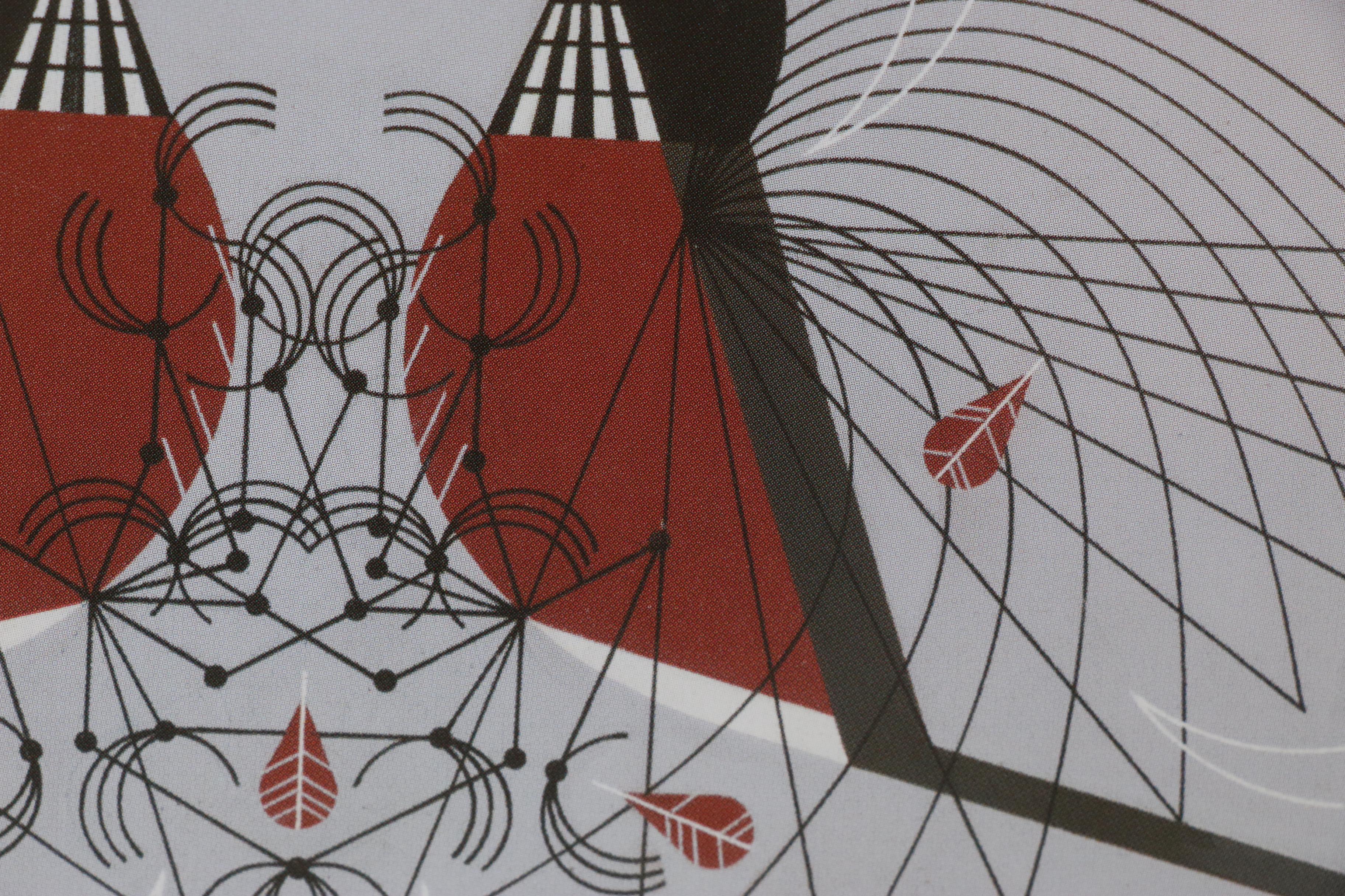 Offset Lithograph after Charley Harper "Round Robin"