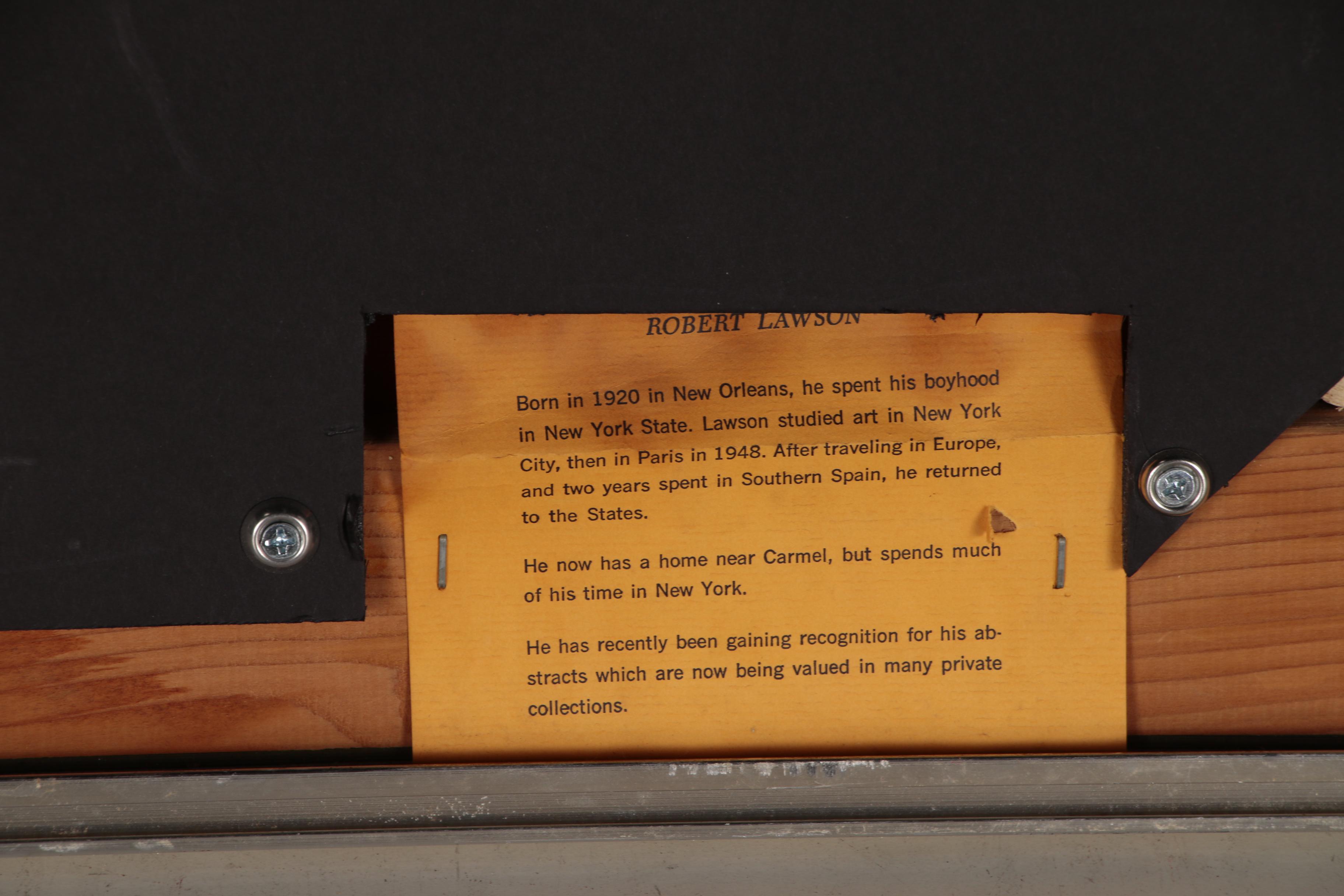 Robert Lawson Abstract Oil Painting