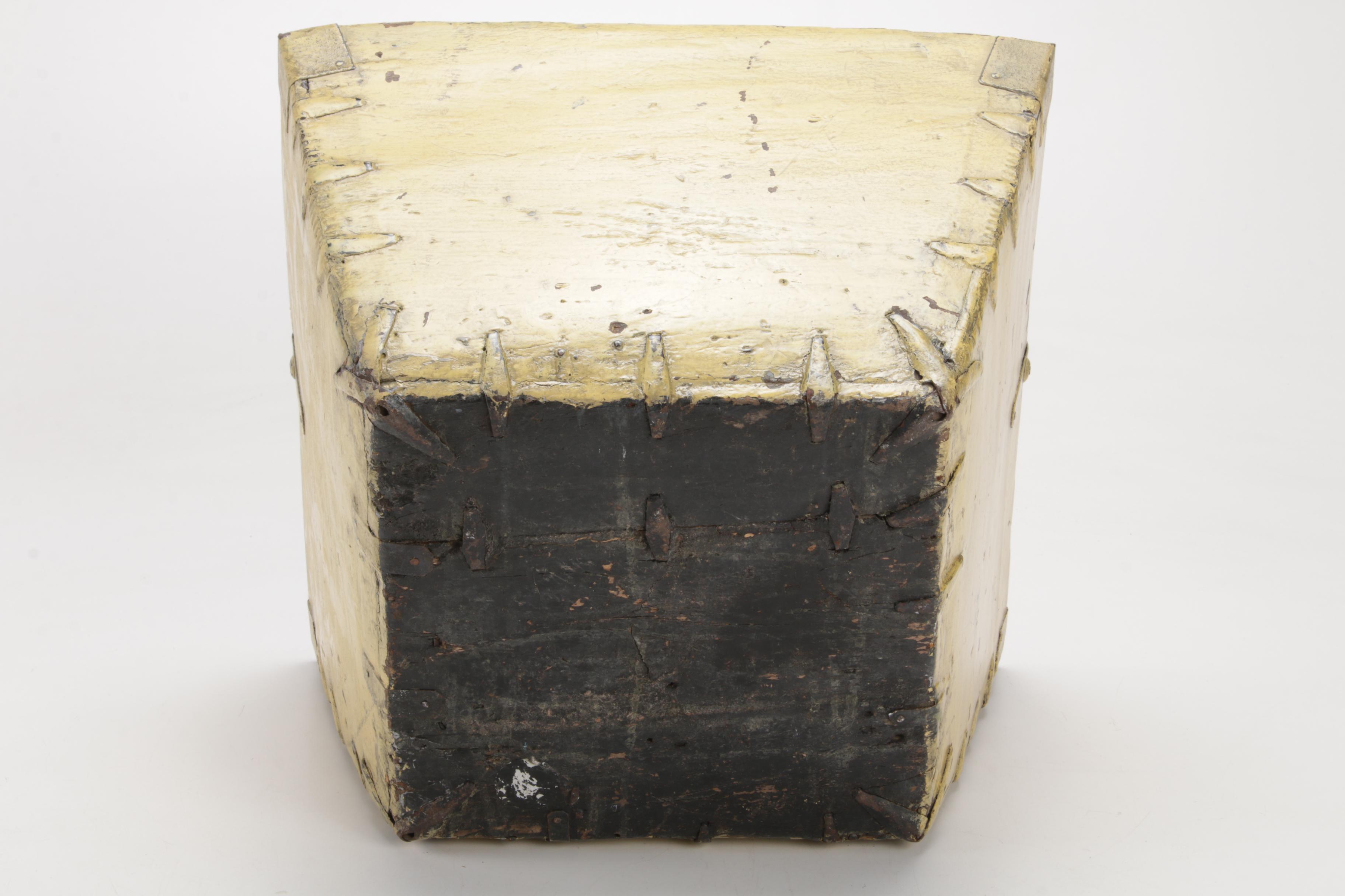 Handcrafted and Naturally Distressed Chinese Rice Bucket, Early 20th C.