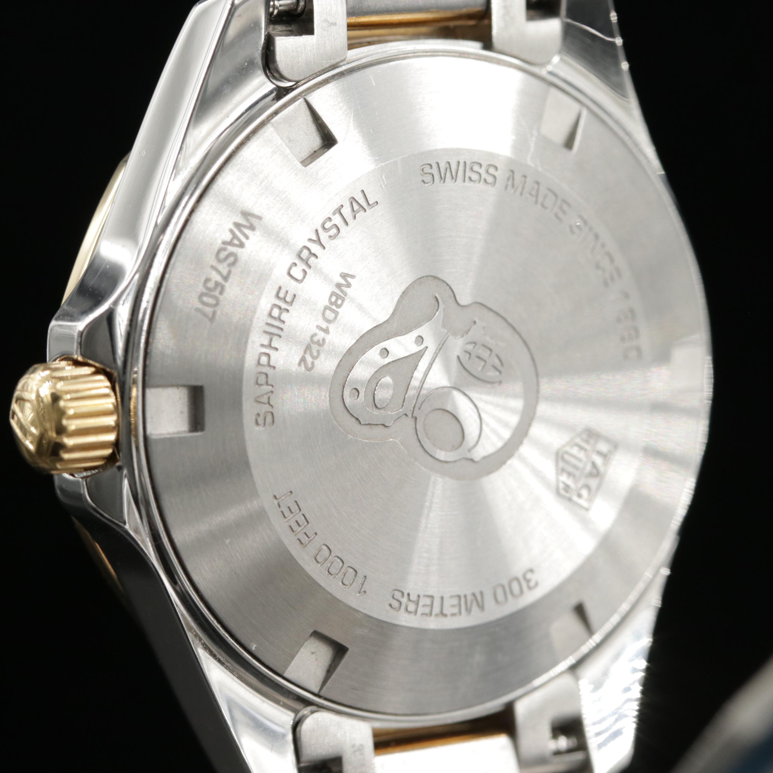 TAG Heuer Aquaracer 300M Two Tone Stainless Steel and Diamond Quartz Watch