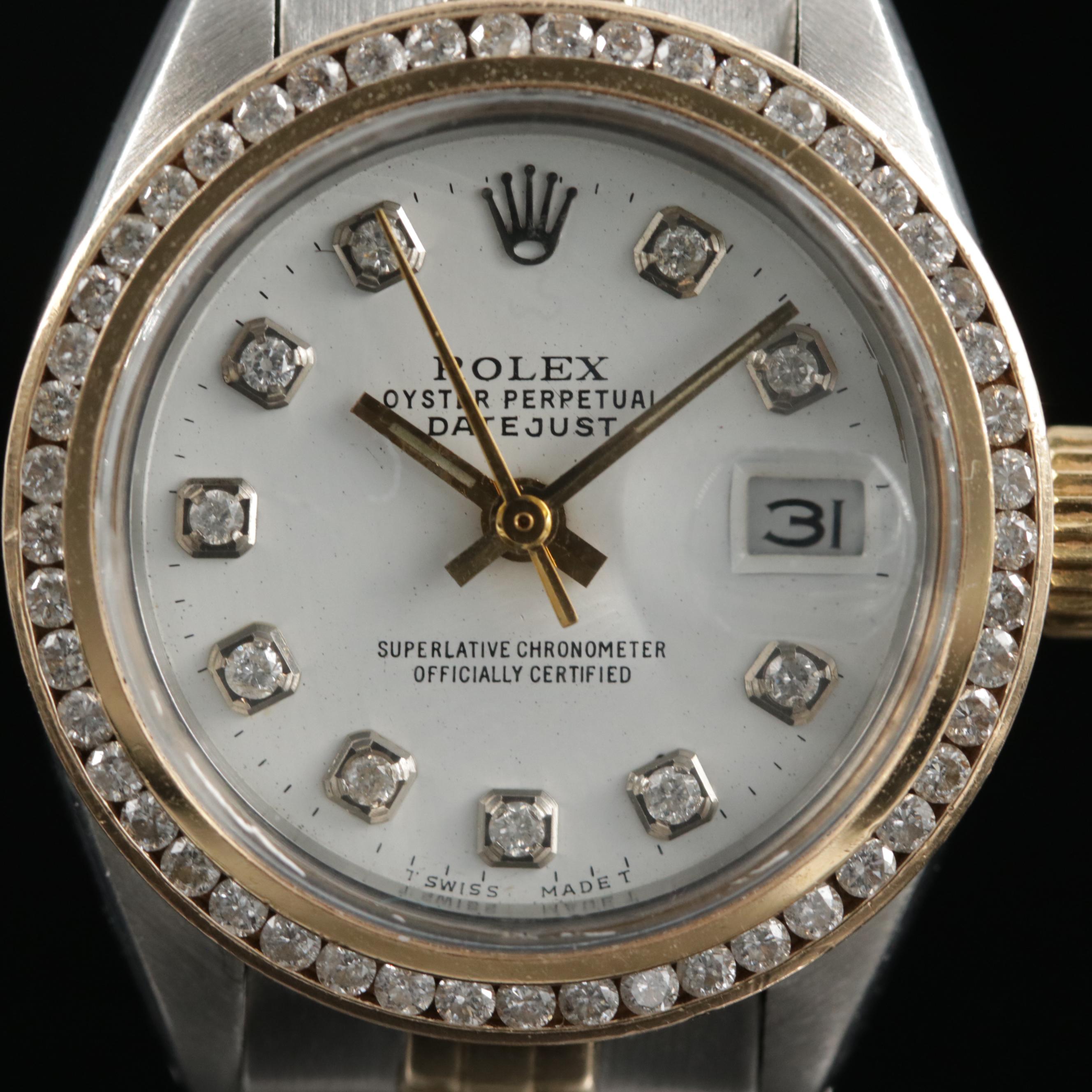 Rolex Datejust 14K Gold and Stainless Steel Automatic Watch, Vintage