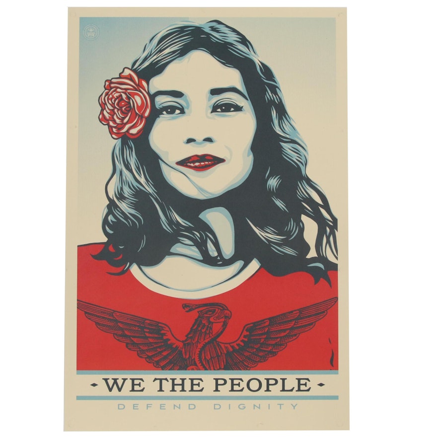 Shepard Fairey Offset Print "We the People: Defend Dignity"