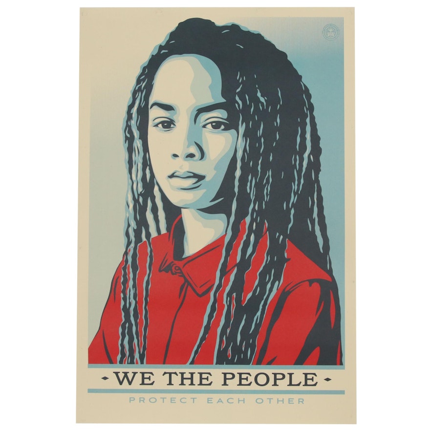 Shepard Fairey Offset Print "We the People: Protect Each Other"