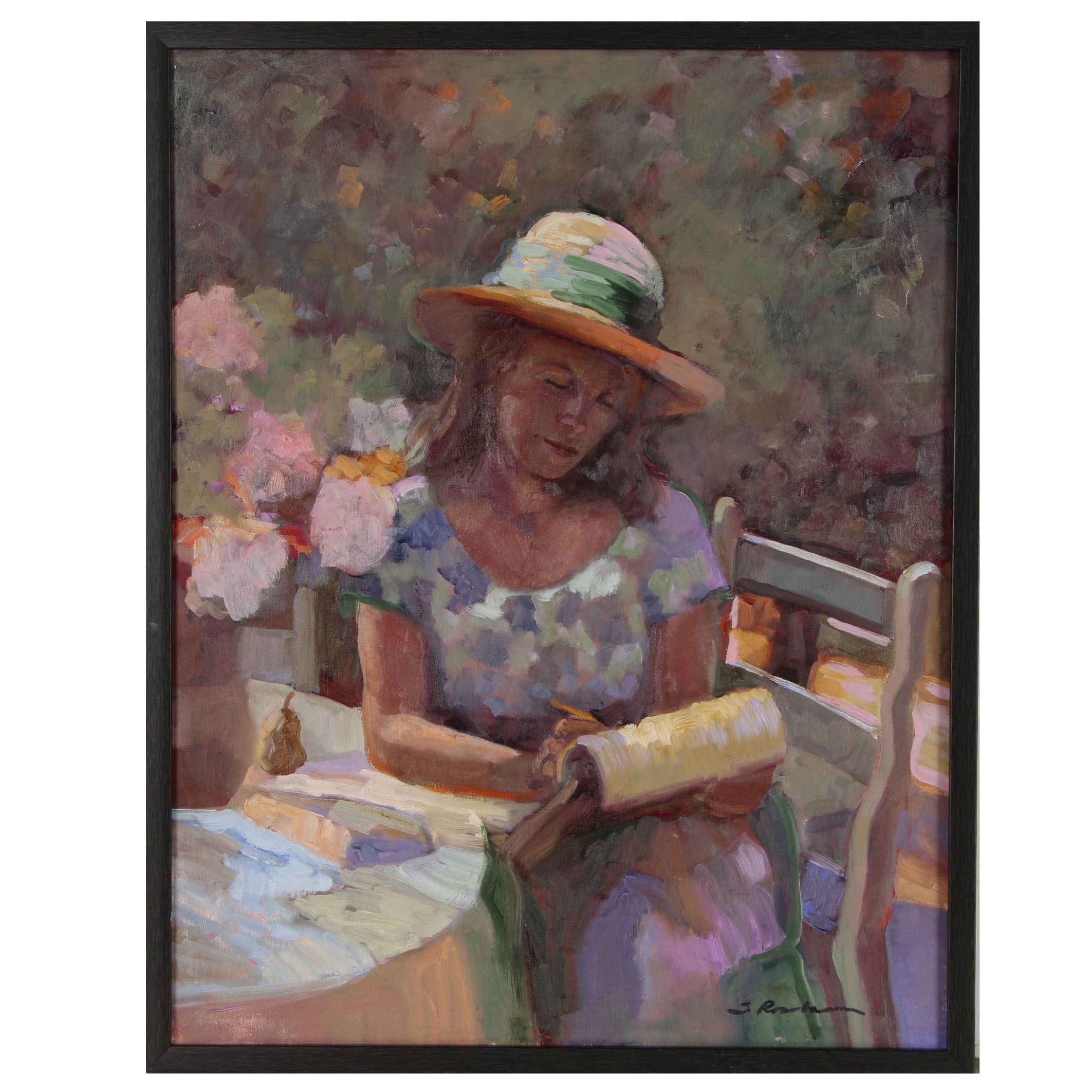 Sally Rosenbaum Oil Painting "The Letter"