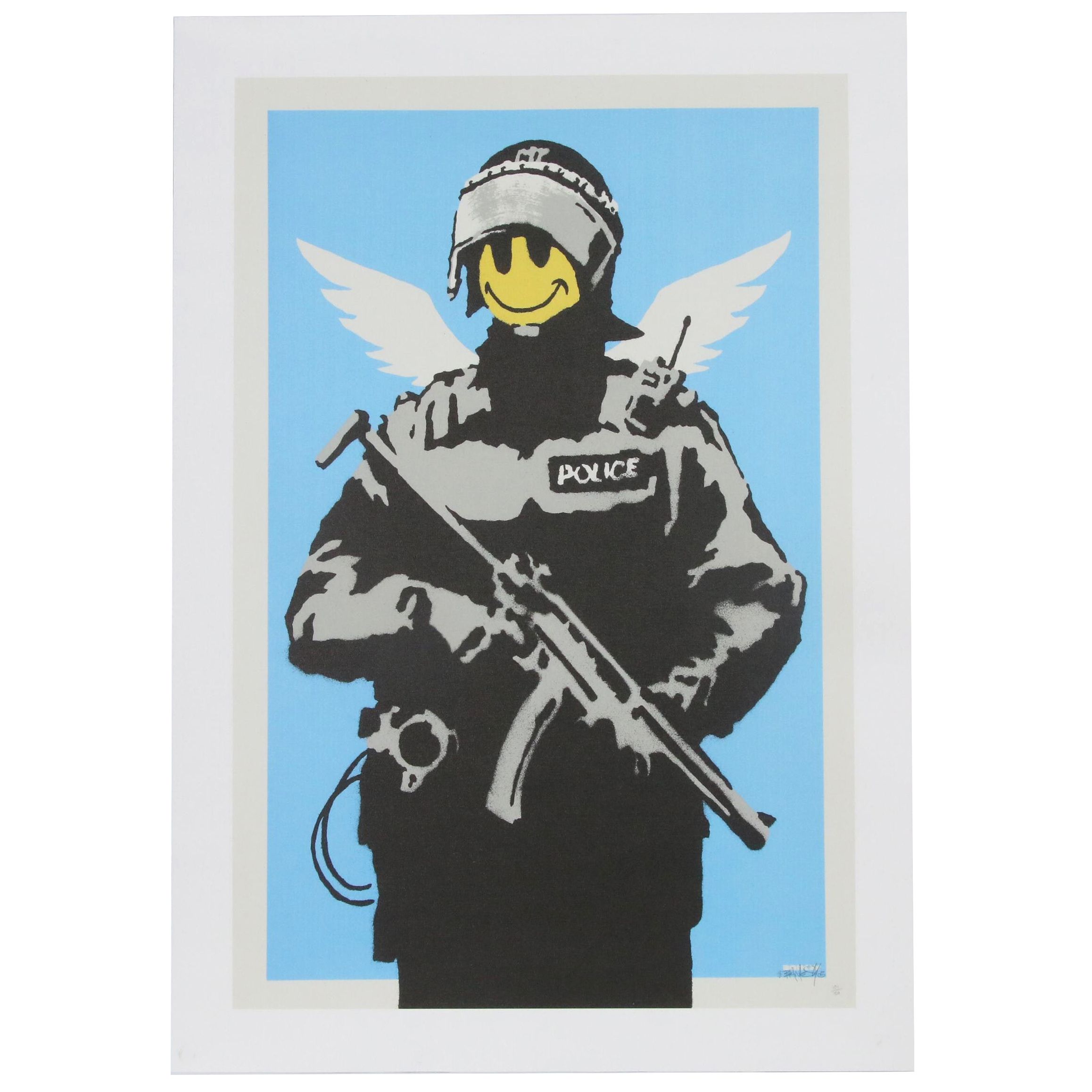 Giclée Print after Banksy "Smiley Police Trooper"