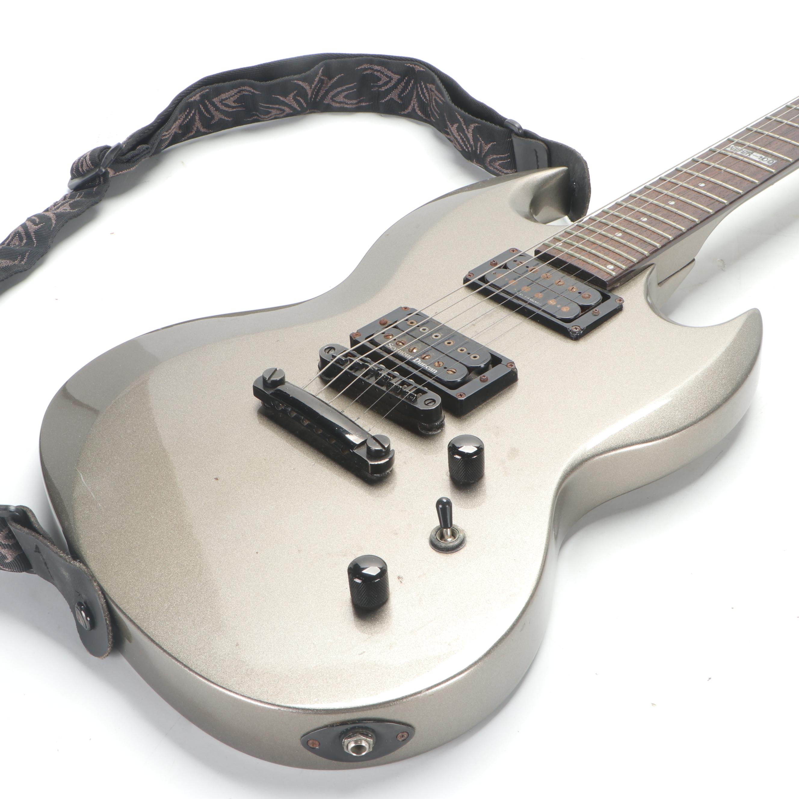 ESP Viper-100 Electric Guitar with Seymour Duncan Pickups, Crate Retroflex Amp