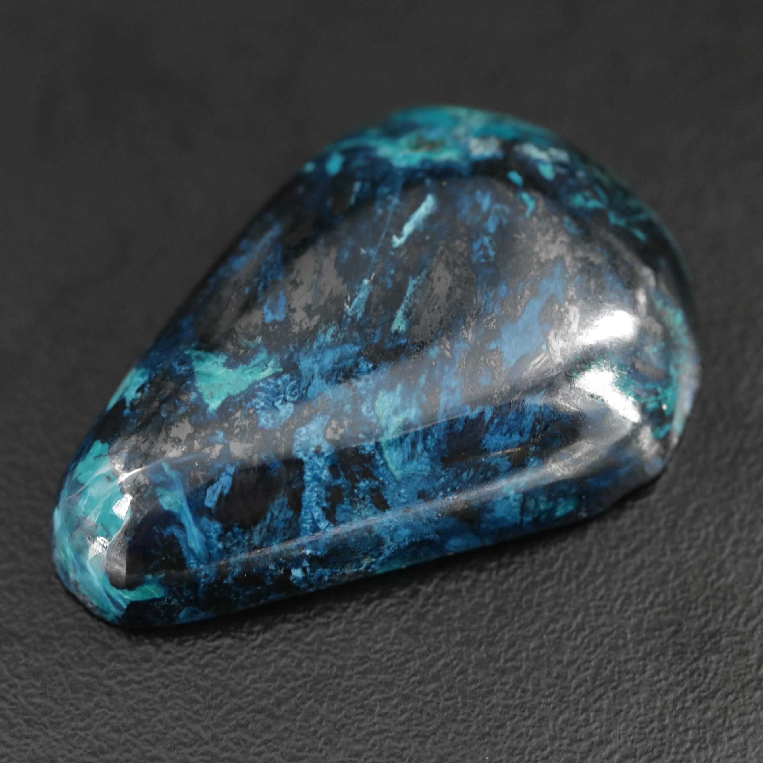 Loose 82.52 CT Pear Cabochon Chyrsocolla