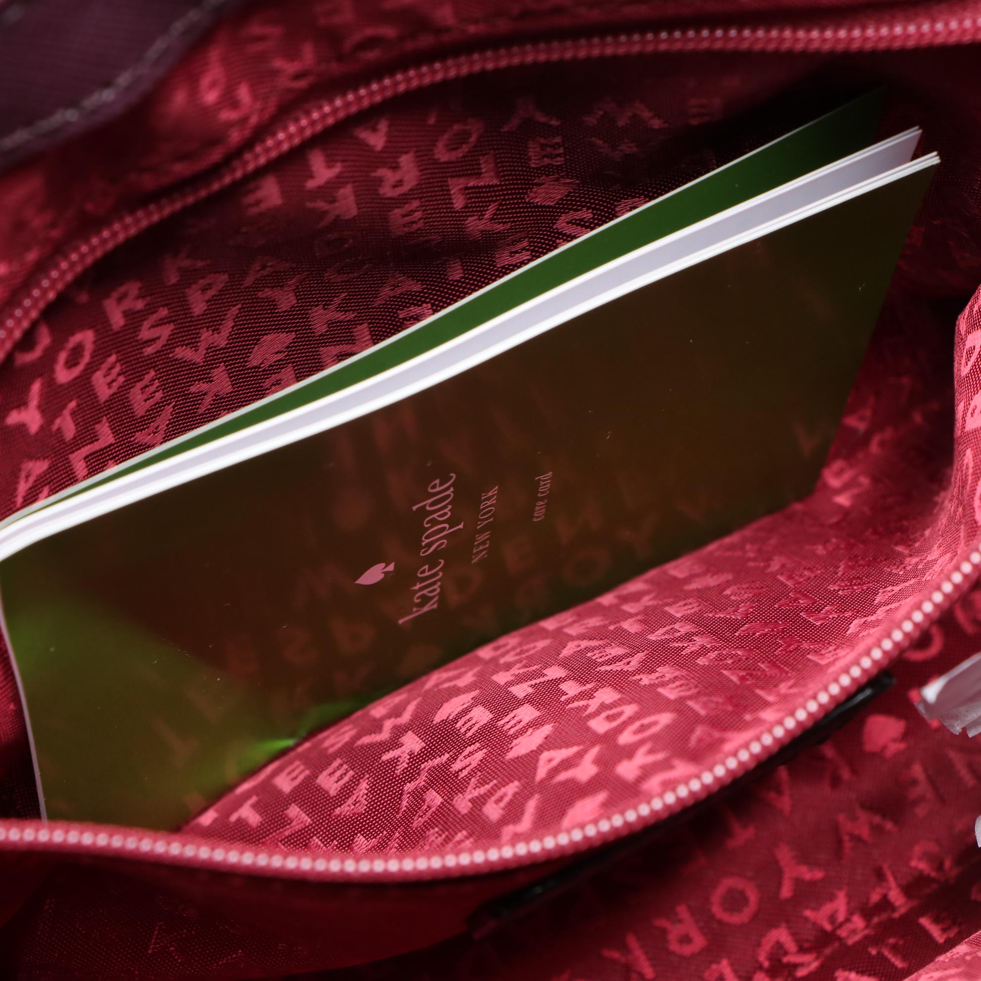 Kate Spade Greer Laurel Way Mahogany Leather Handbag with Cameron Street Wallet