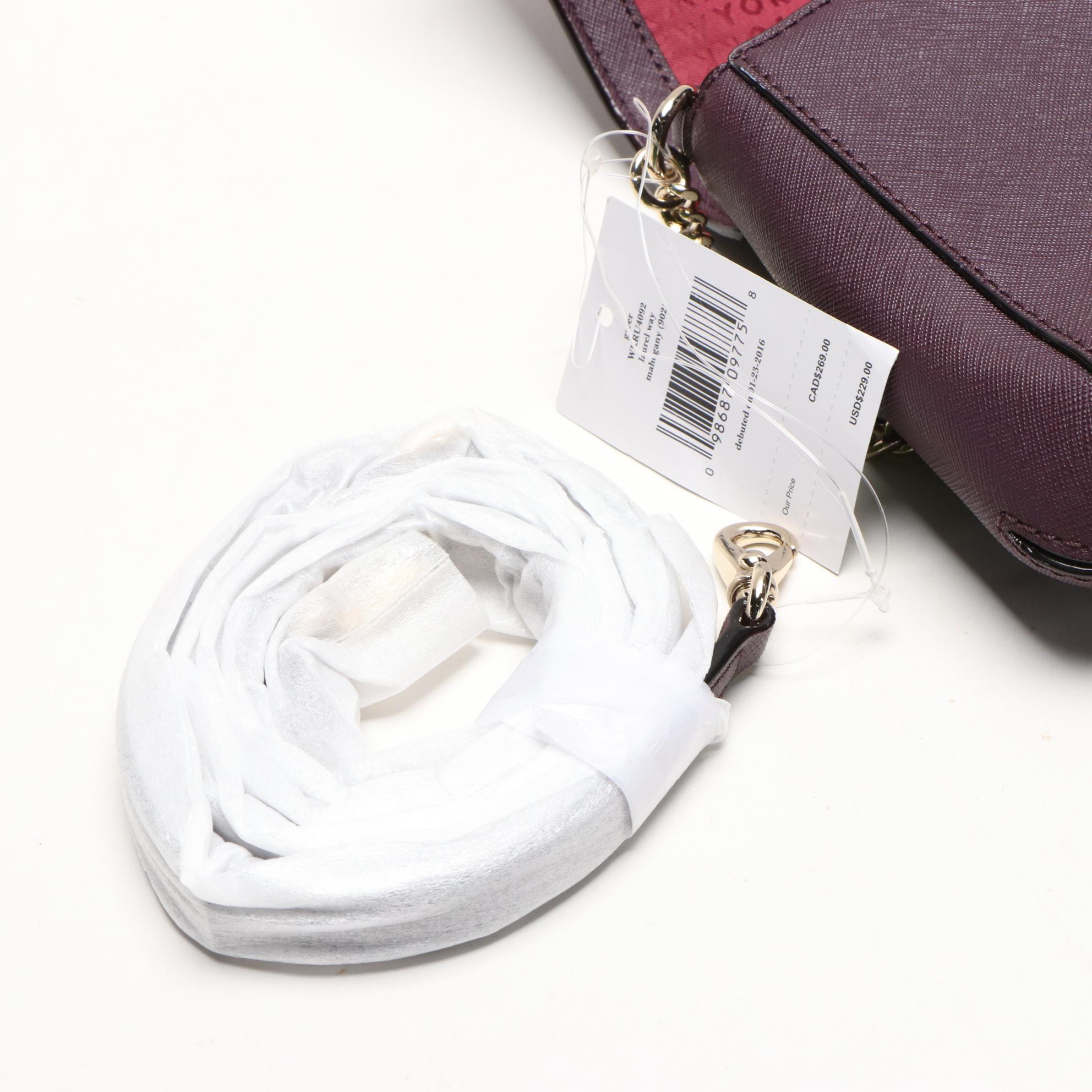 Kate Spade Greer Laurel Way Mahogany Leather Handbag with Cameron Street Wallet