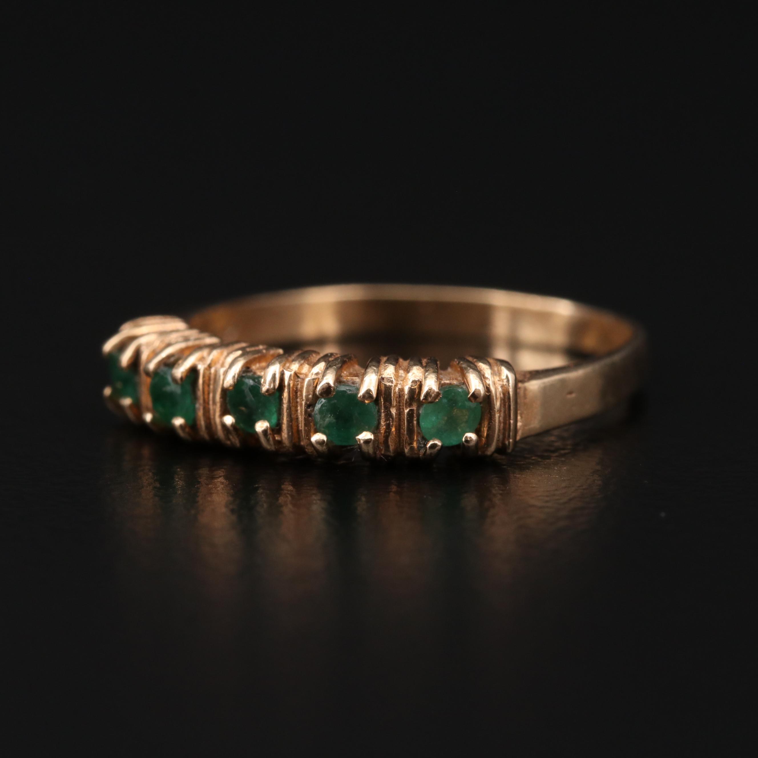 14K Gold Emerald Ring