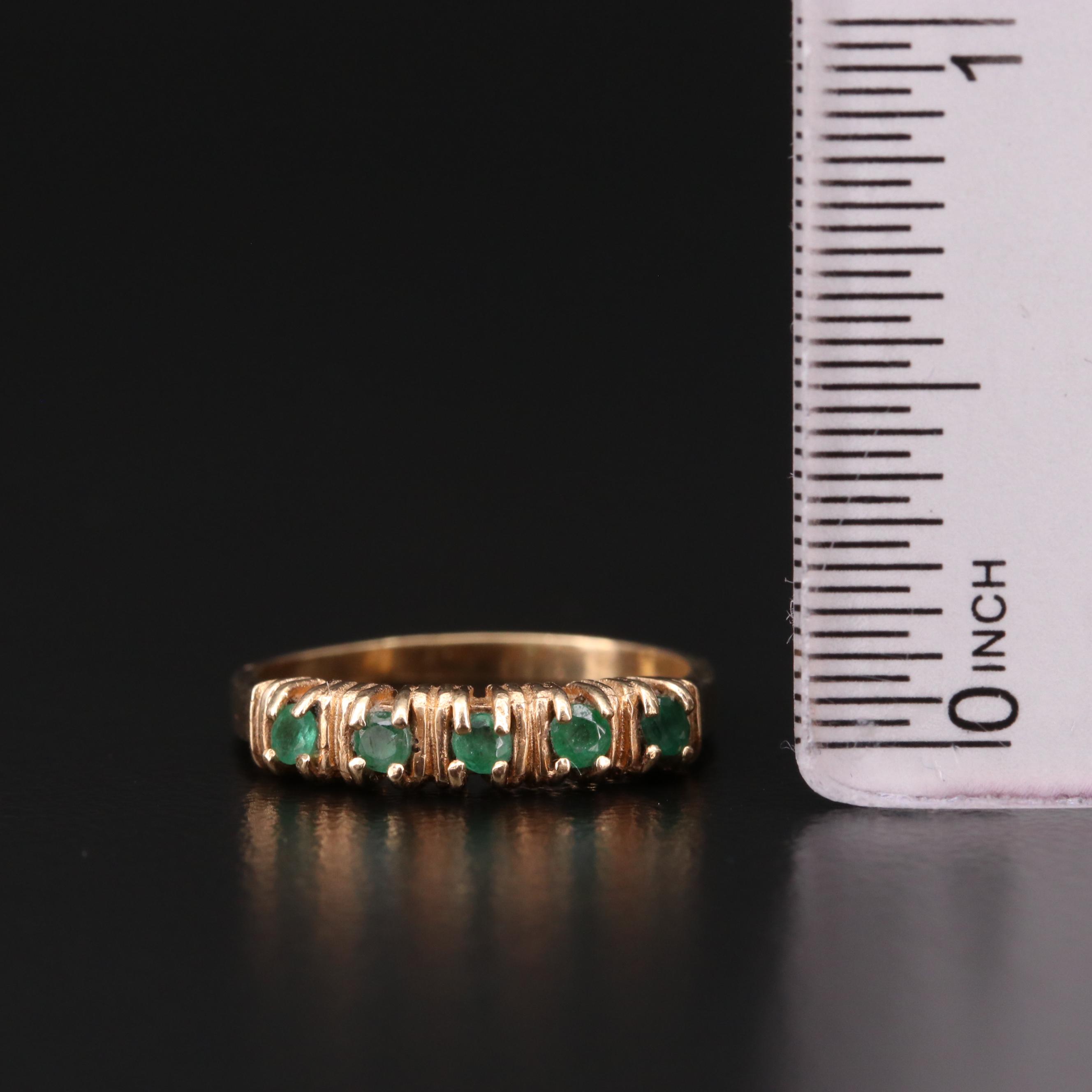 14K Gold Emerald Ring